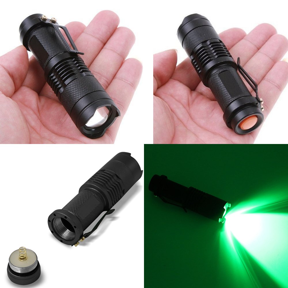 Wayllshine Single Mode Green Led Flashlight, Mini Green Light Flashlight, 1 Mode Green Flashlight, Green Flashlight Torch For Night Observation