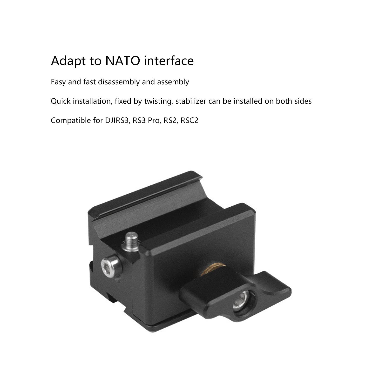 Vikye Foldable Rsc2 Compatible With Ronin Rs2 Rsc2 Rs3 Stabilizer, Adjustable Folding Aluminum Alloy Gimbal Stabilizer, Rubber Anti-Slip Design