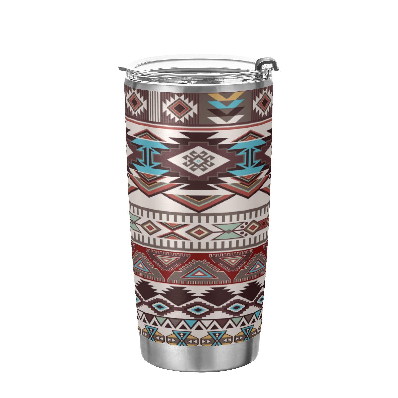 Aztec Navajo Tumbler With Straw Lid, 20Oz Stainless Steel Tumbler Cup Double Wall Vacuum Insulated