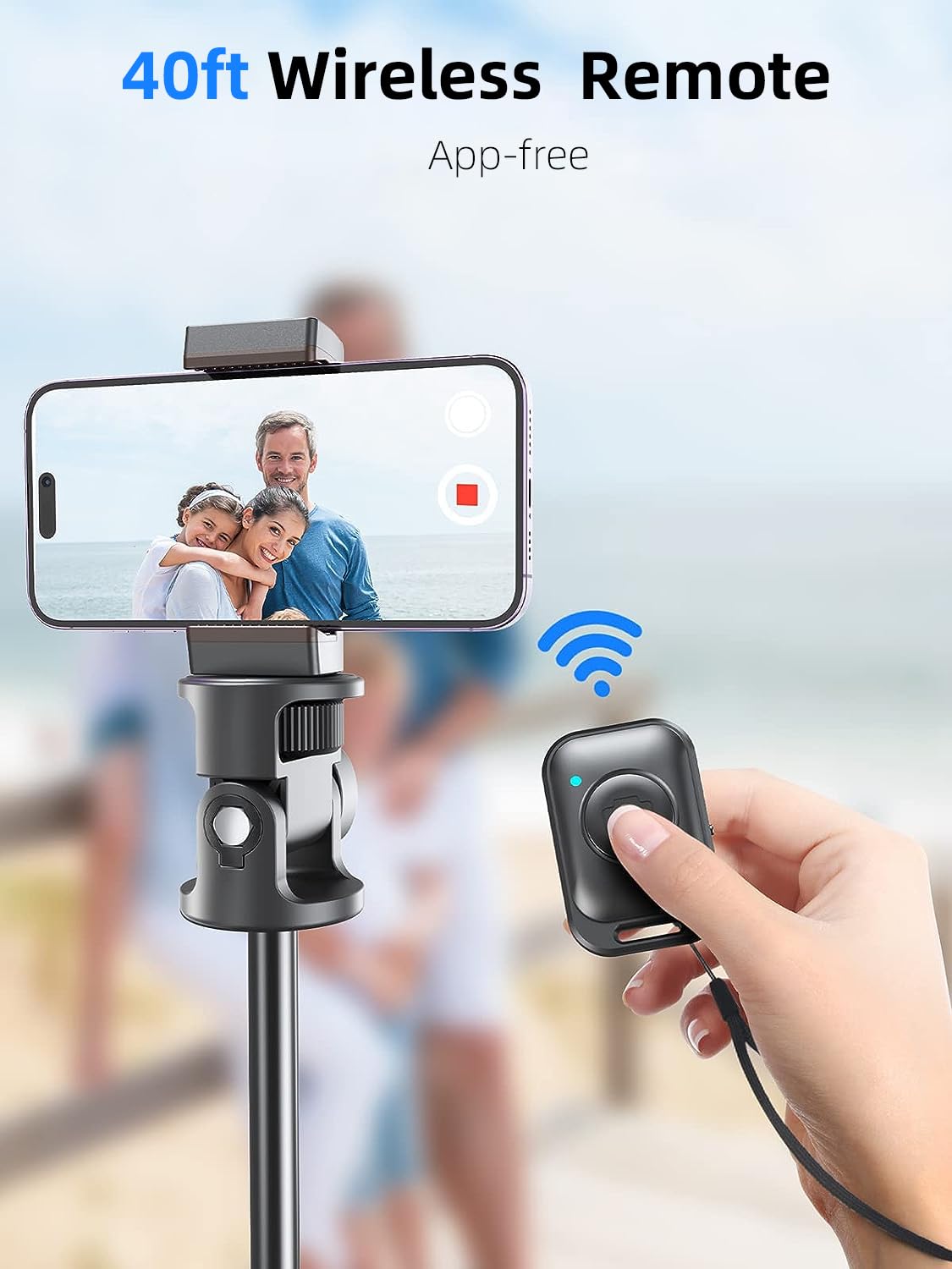Kaiess 62" Phone Tripod & Selfie Stick, Extendable Cell Phone Tripod Stand With Wireless Remote, Solidest, Portable, Lightweight, Compatible With Iphone/Android Phone