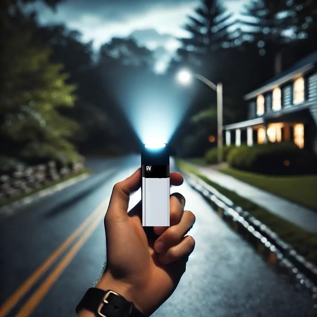 In Select 9 Volt Small Pocket Led Mini Flashlight -High Lumens Compact Portable Emergency Light Multi Mode Handheld Flashlight Light For Camping Hiking And Outdoor Use (2Pack,Battery Not Included)