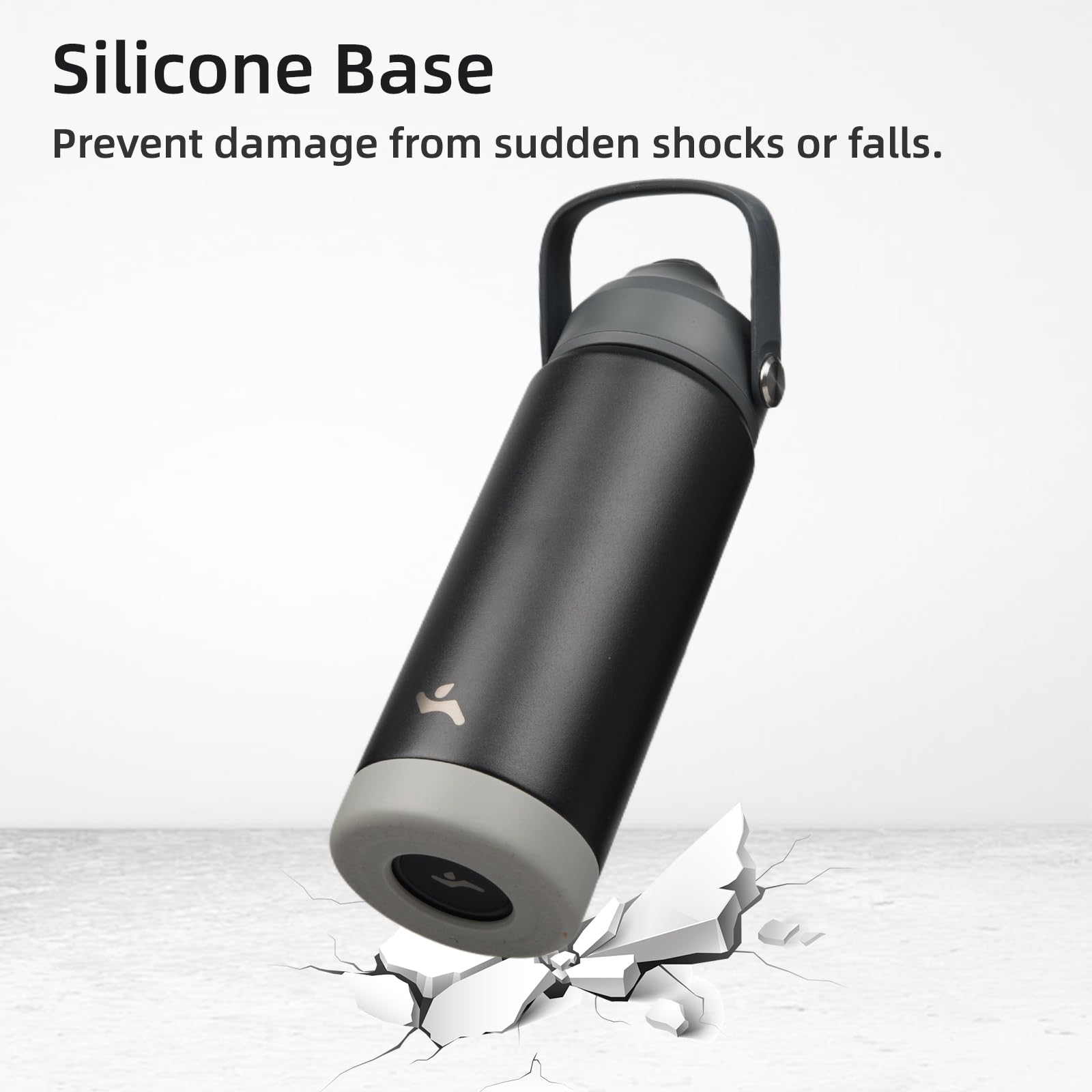 Insulated Water Bottle With Straw Lid,24 Oz Stainless Steel Vacuum Metal Bottle