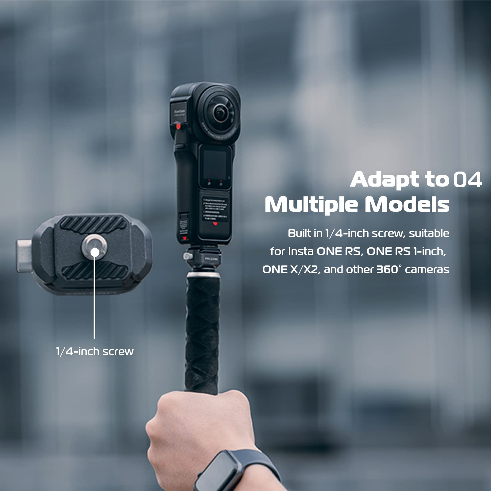 Ulanzi Adjustable Sling Handgrip Gimbal Handle+F22 Quick Release Kit For Insta360
