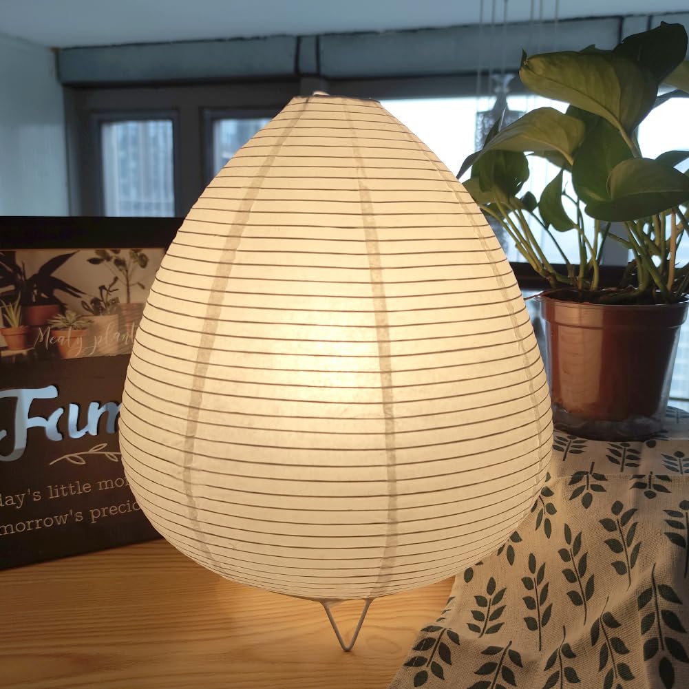 Yy Yearchy Table Lamp Paper Lamp Able Lamp Standing Lamps With Rice Paper Shade For Bedroom Livingroom (Peach)
