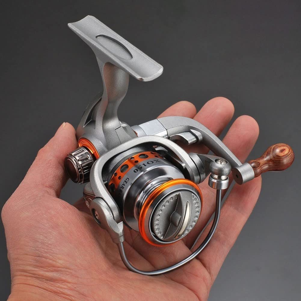 Gaderth Mini Spinning Reel, 5.2:1 Gear Metal Fishing Reel, 13+1Bb Powerful Spinning Fishing Reels With Interchangeable Handle, Small Compact Fishing Reel For Carp Bass Trout Fishing Mini 150