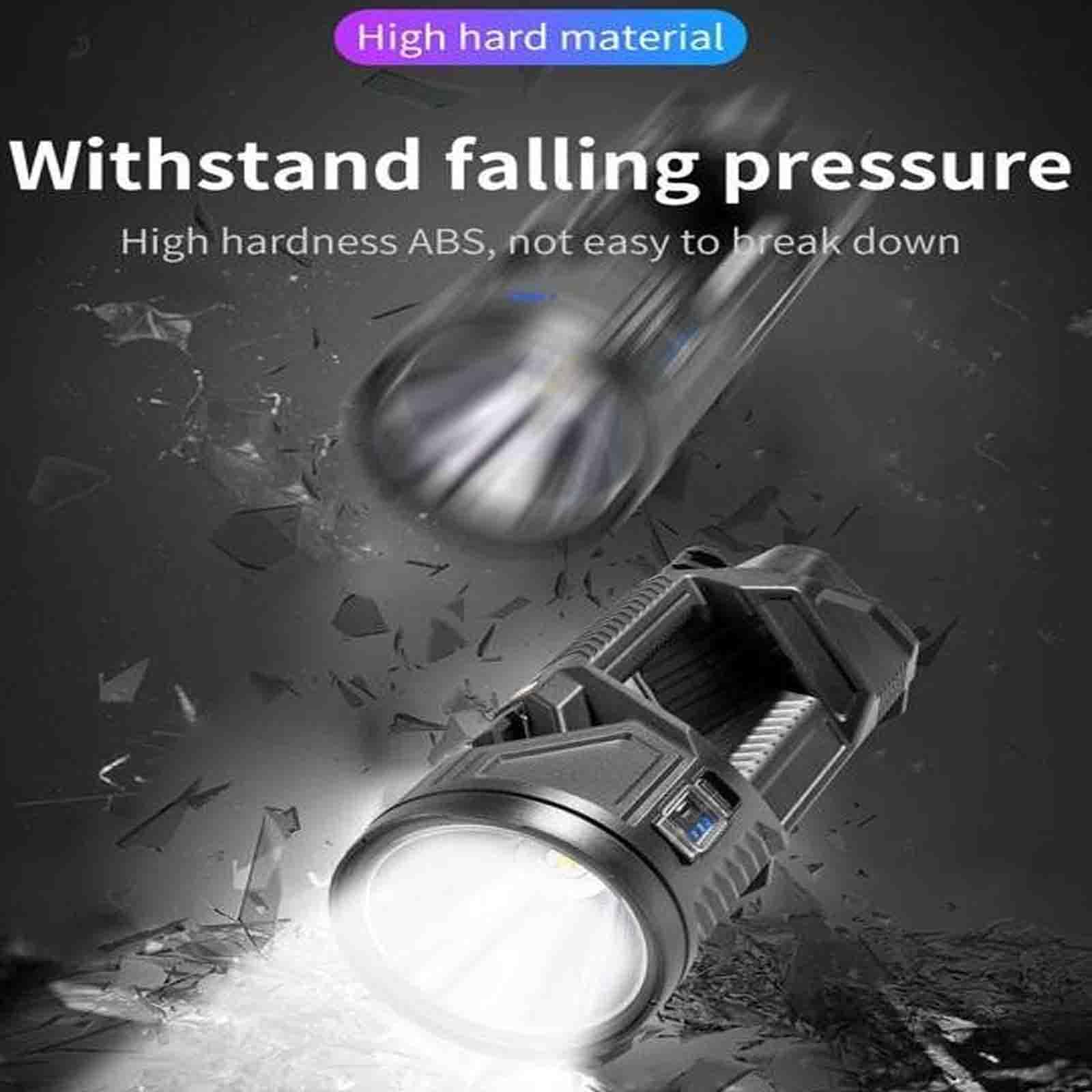 Qiuumey  German 1000000 Lumens Waterproof Spot Lights Handheld Large Searchlight, Solar Spotlight Flashlight Rechargeable Outdoor Handheld Portable Led Sportlight Searchlight (Small)