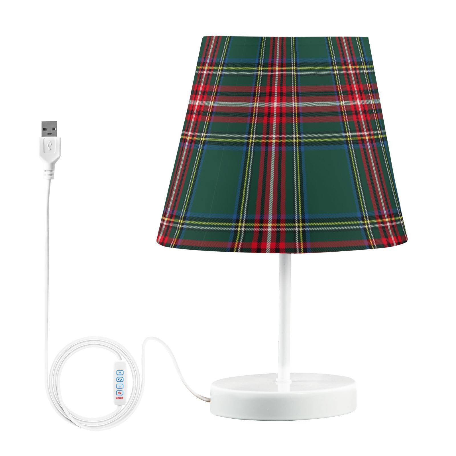 Kcldeci Plaid Tartan Check Lamps For Bedrooms Bedside Table Lamps Nightstand Lamps For Living Room Reading Bed Side End Table S