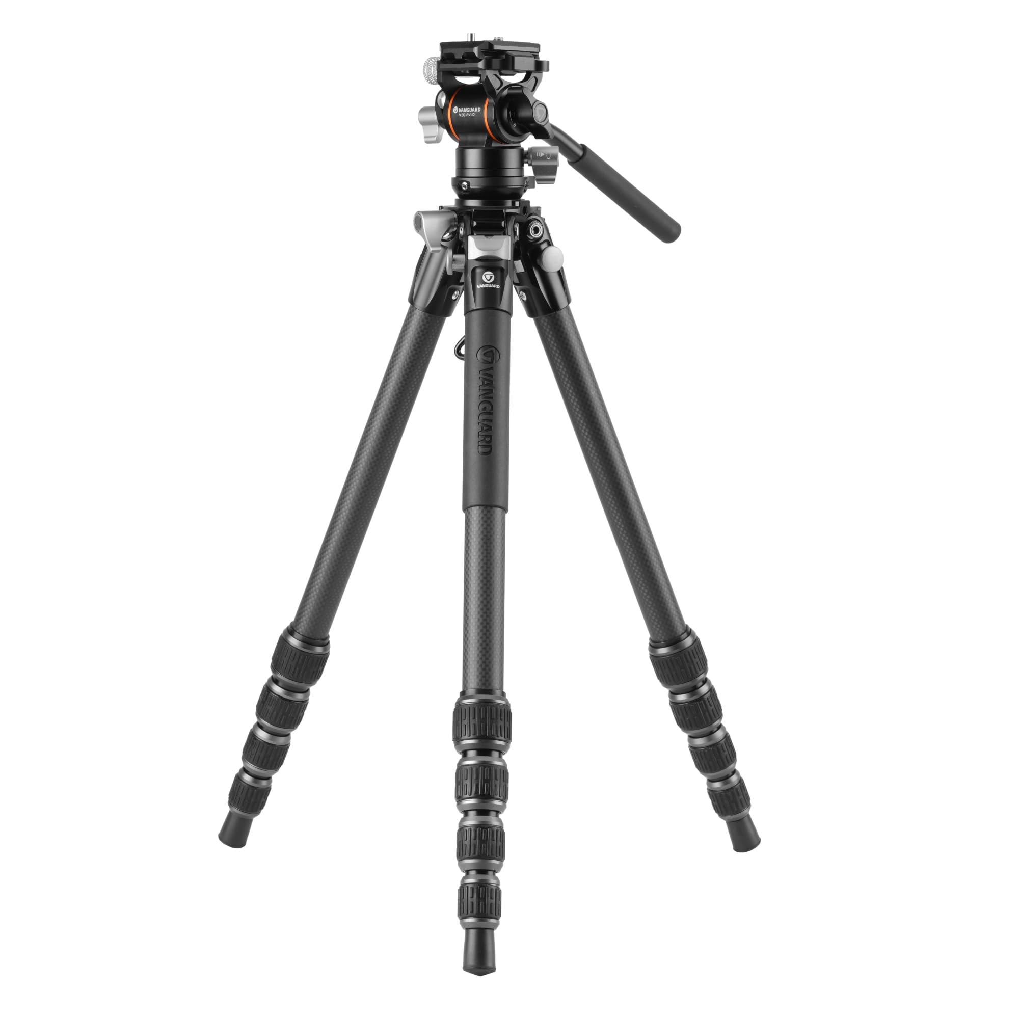 Vanguard Alta Pro 3Vlt 235Cv10 Carbon Fiber Travel Tripod With Leveling Base And Veo Pv-10 Compact Video Head