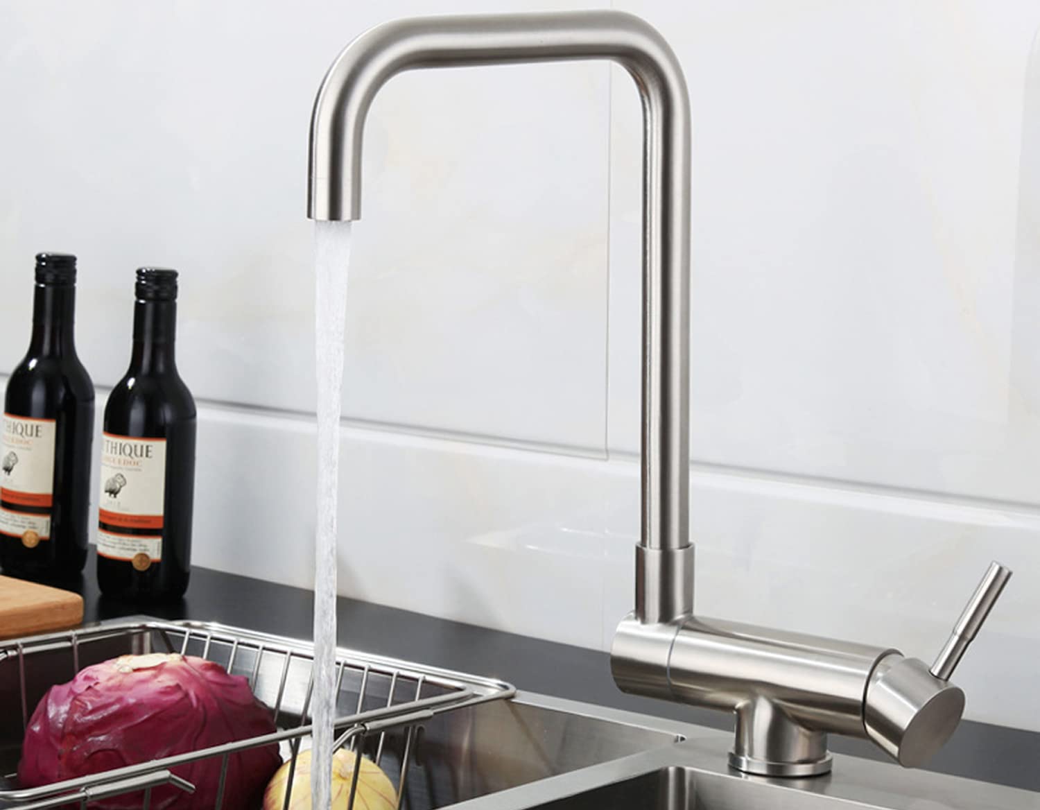 Tifilojia Foldable Rv Kitchen Faucet, Folding Sink Faucet, Kitchen Faucets,Inner Window Sink Kitchen Faucetfolding Tap (Stainless Steel Color)