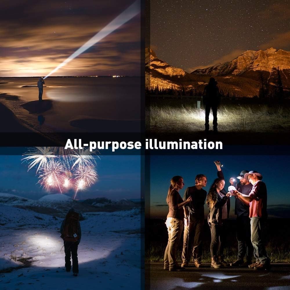 Pocketman 6 Pack,7W 300Lm Sk-68 3 Modes Mini Light Black Led Tactical Flashlight