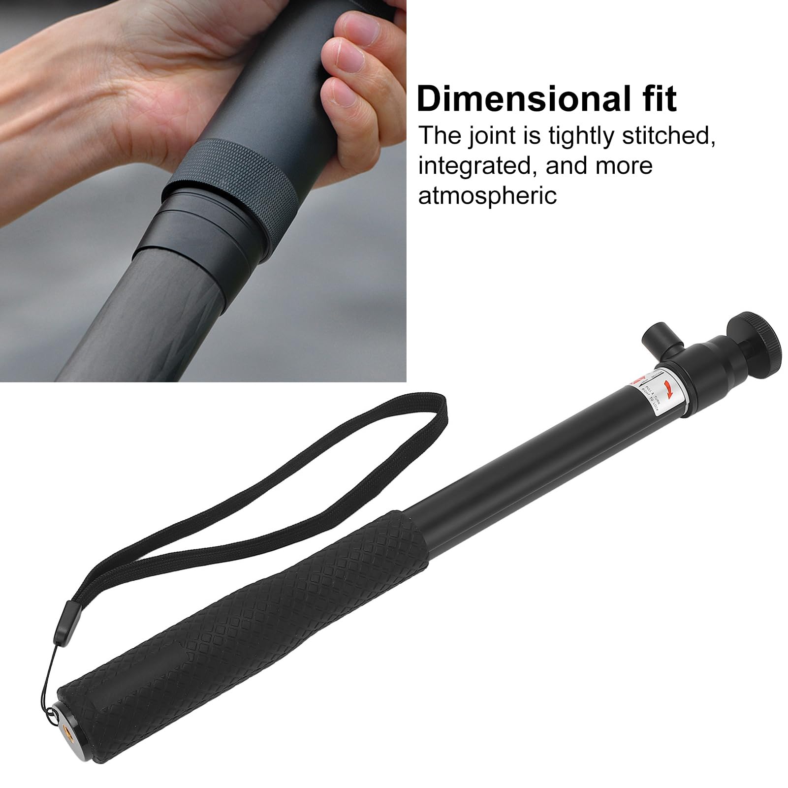 Diyeeni Handheld Tripod Mount Monopod Extension Rod, 4 Sections Telescopic Stabilizer Extension Rod, Lightweight Tripod Stabilizer Extension Pole For Cameras