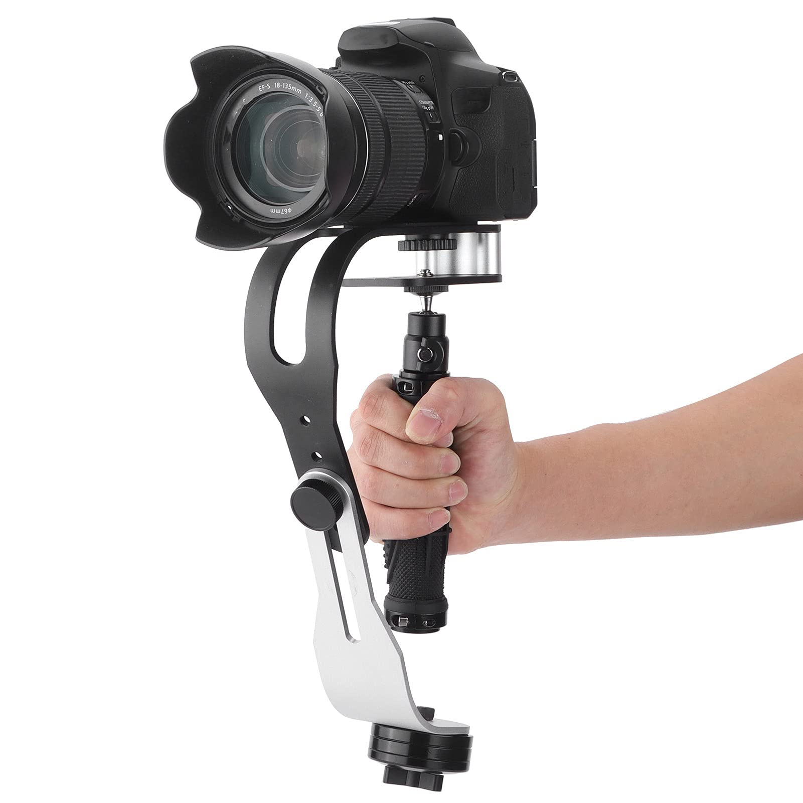 Aqxreight Handheld Bow Shape Aluminum Alloy Camera Stabilizer With Rotating Handle