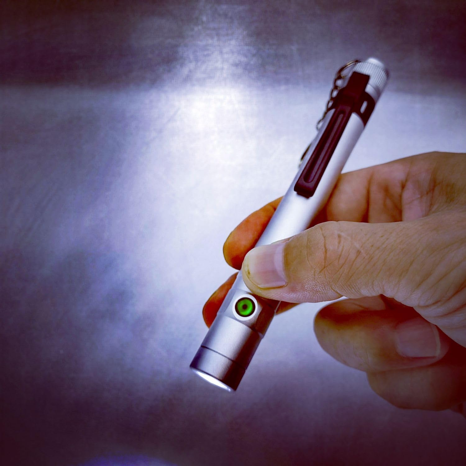 Nitefox Pen Light Rechargeable Edc Pocket Flashlight With Clip Diffuser,Bright 300 Lumens, Side Switch One-Hand Easy Use For Everyday Work,Emergency,Tight Spaces, Workers, Nurses Medical Use