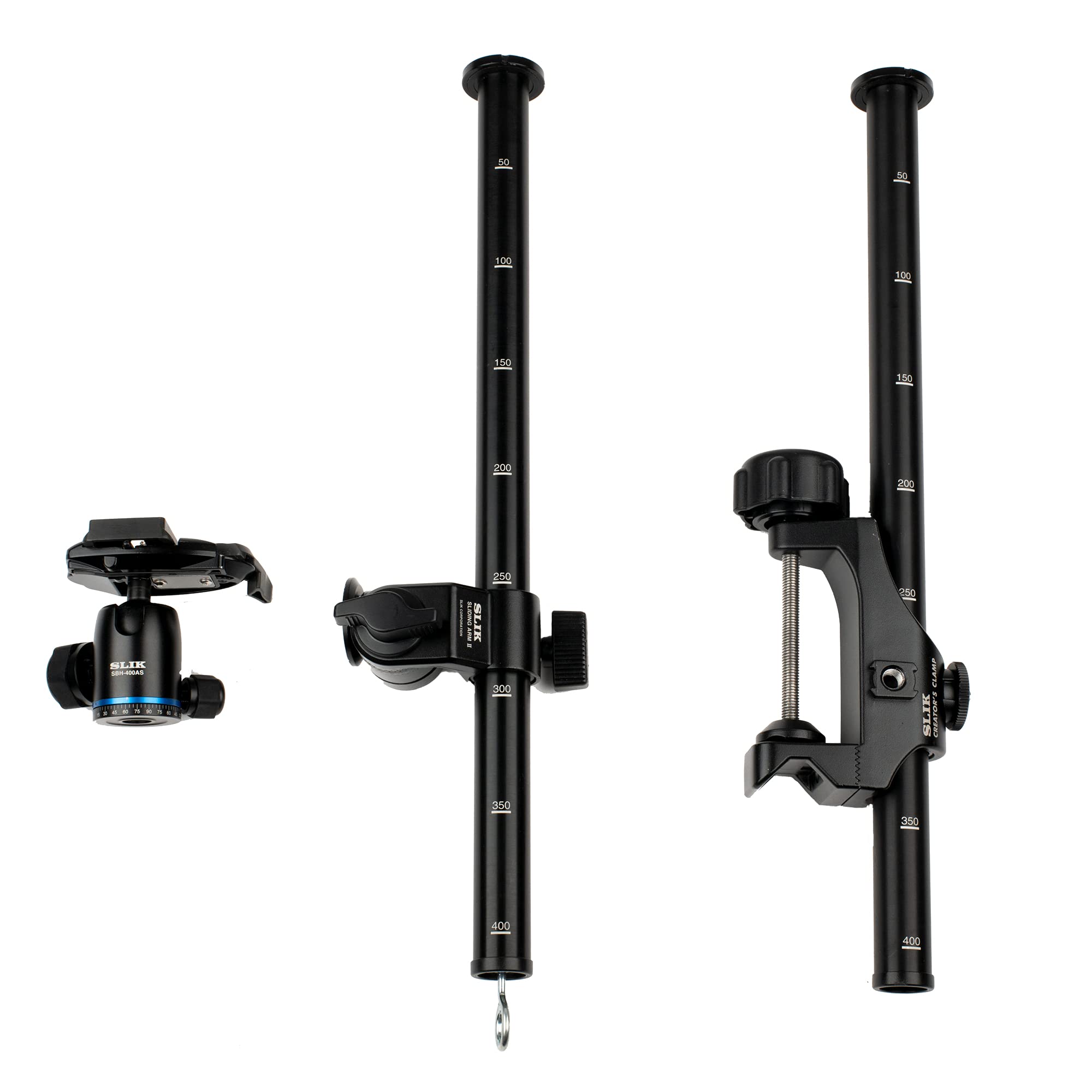 Slik Creator'S Series: Complete Studio Kit W/Clamp, Sliding Arm Ii, And Sbh400 Ball Head, Black (618-762)
