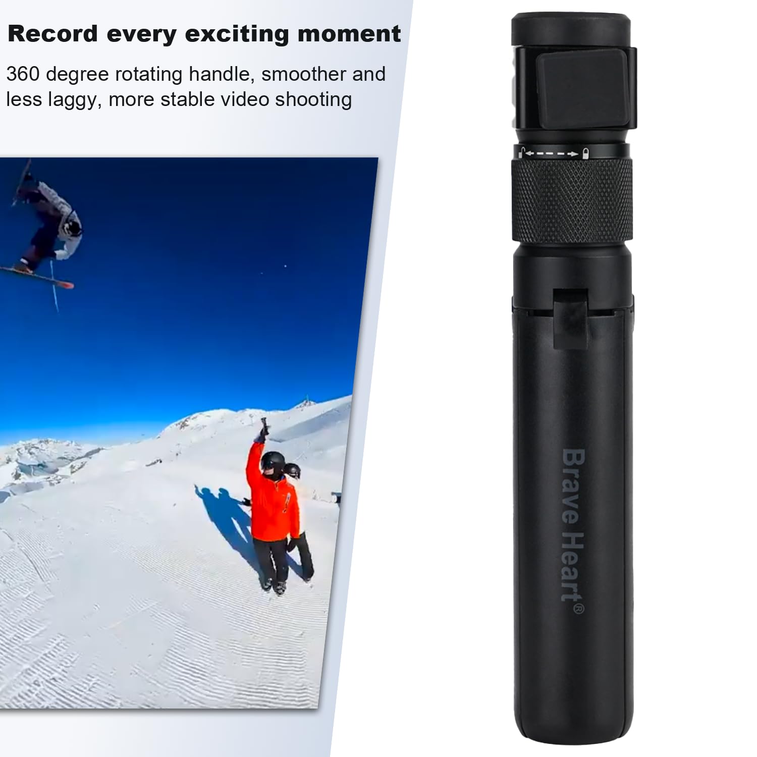 Jenshepoe Bullet Time Handle Tripod Multi-Functional Tabletop Fold Tripod For Insta360 X4 Insta 360 X3,One Rs,Go 2,One X2,One R,One X And Gopro Pro Hero 11 10 9 5 4 3 Sport Camera Accessories（Black）