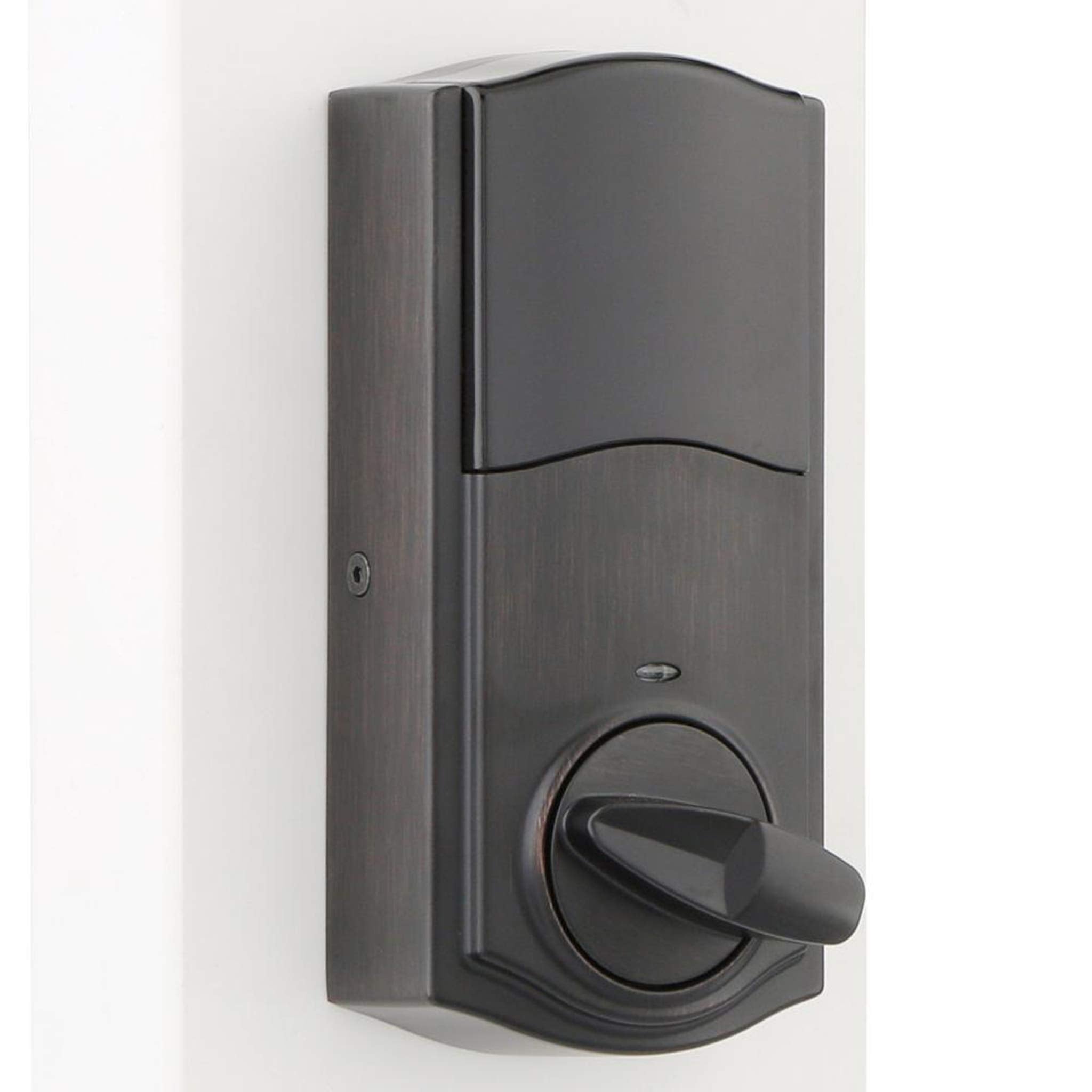 Kwikset 99160-021 Smartcode 916 Traditional Smart Lock Touchscreen Electronic Deadbolt Front Door Lock With Smartkey Security And Z-Wave Plus In Venetian Bronze