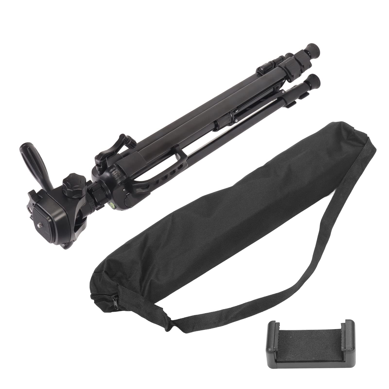 Ylwxzenith 55In Portable Aluminum Tripod Stand With 1/4 Screw For Phone Projector Camera, Foldable, Stable, Height, Carry For Panoramic