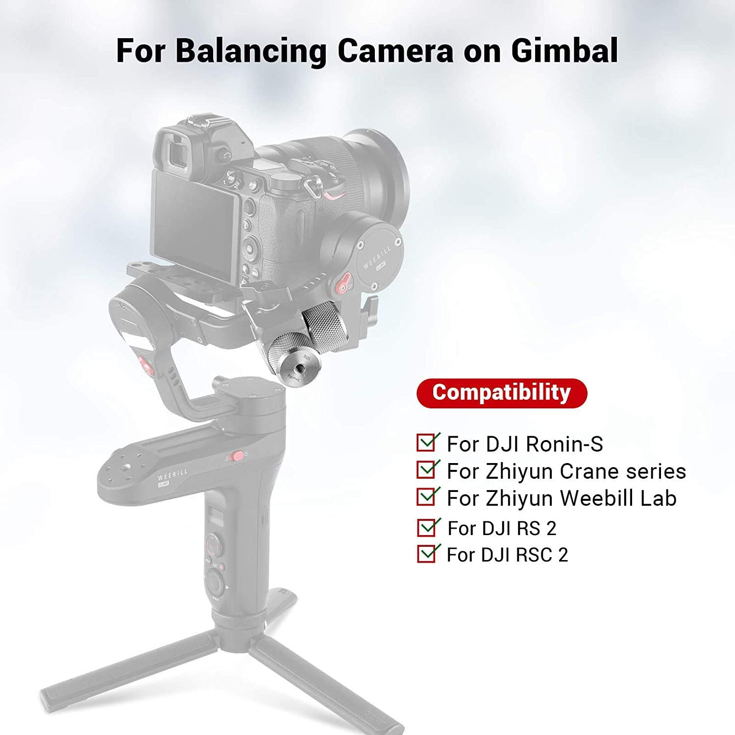 Smallrig Removable Counterweight 100G For Dji Ronin S/Ronin Rs 2 / Ronin-Sc/Ronin Rsc 2 And Zhiyun Gimbal Stabilizers – Aaw2284