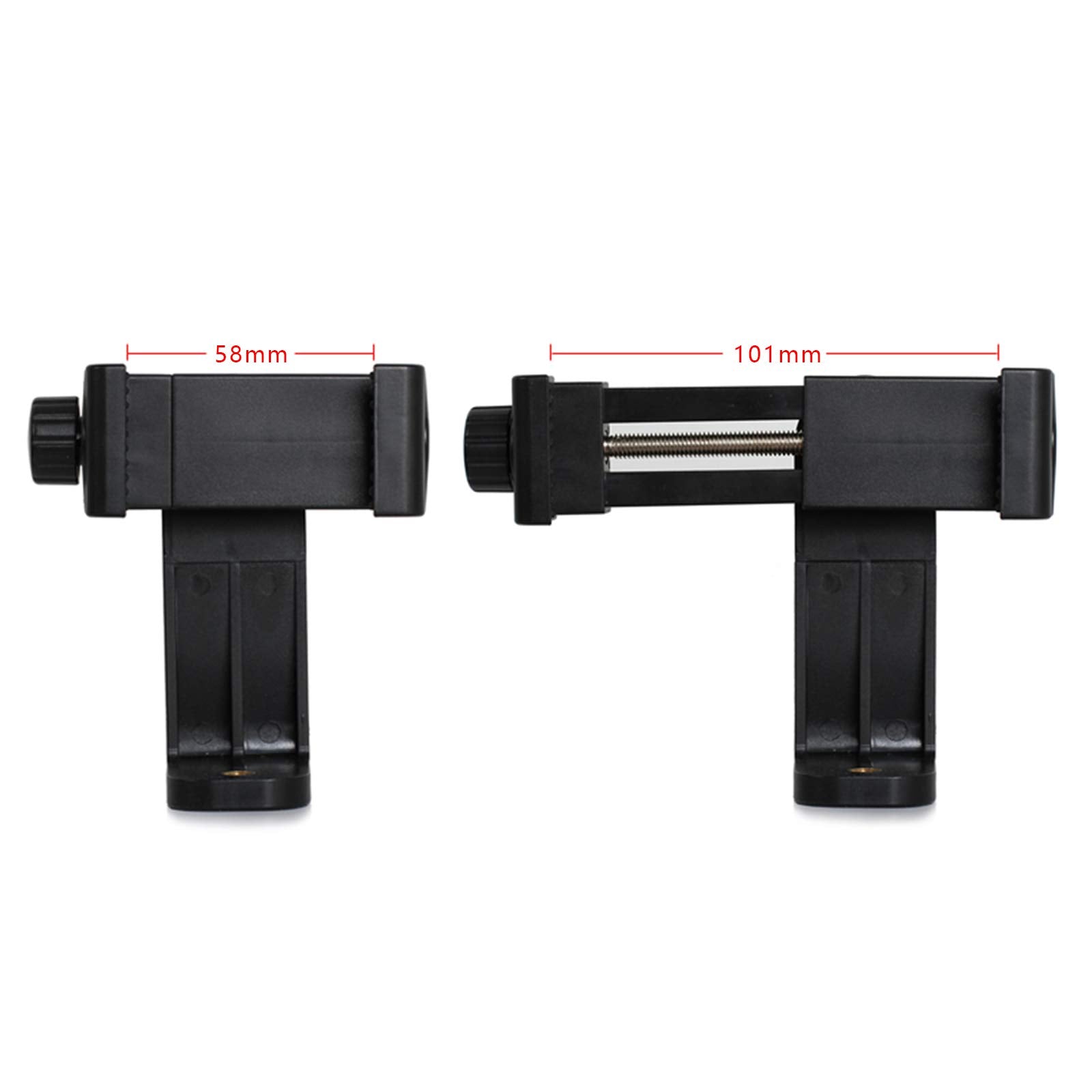 Kiniza Phone Tripod Adapter, Universal 360 Rotation Smartphone Holder Mount, Vertical And Horizontal Compatible With Most Cell Phones, Adjustable For Selfie Stick, Camera Stand