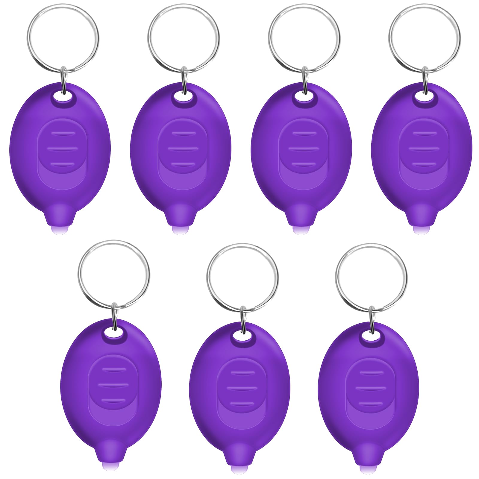 Daemson 395Nm Uv Flashlight Mini Keychain Purple - Portable Uv Black Light With 2X Cr1220 Batteries, Compact Leak & Stain Detector For Home, Travel, Outdoors (7 Units)