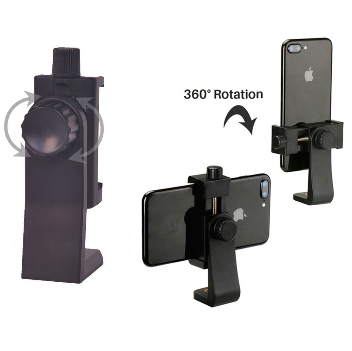 Frenzydeals 50” Inch Camera Tripod With Rotating Smartphone Holder For All Smartphones, Phablets, Cameras & Camcorders + Water Resistant Carrying Case + Frenzy Deals Microfiber Cloth