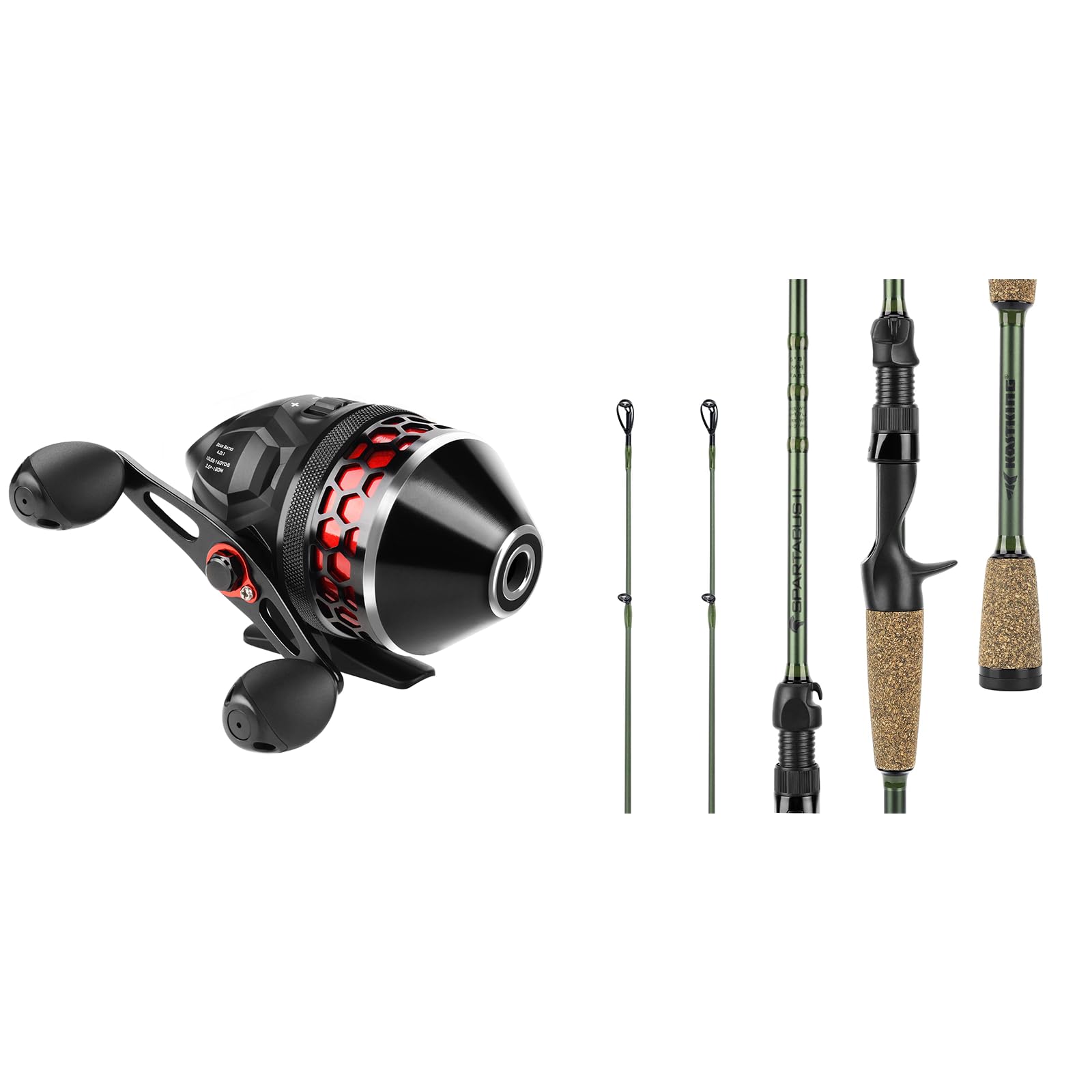 Kastking Brutus Spincast Fishing Reel, Spartacus Ii Fishing Rods - Im6 Graphite Blanks Casting Rods
