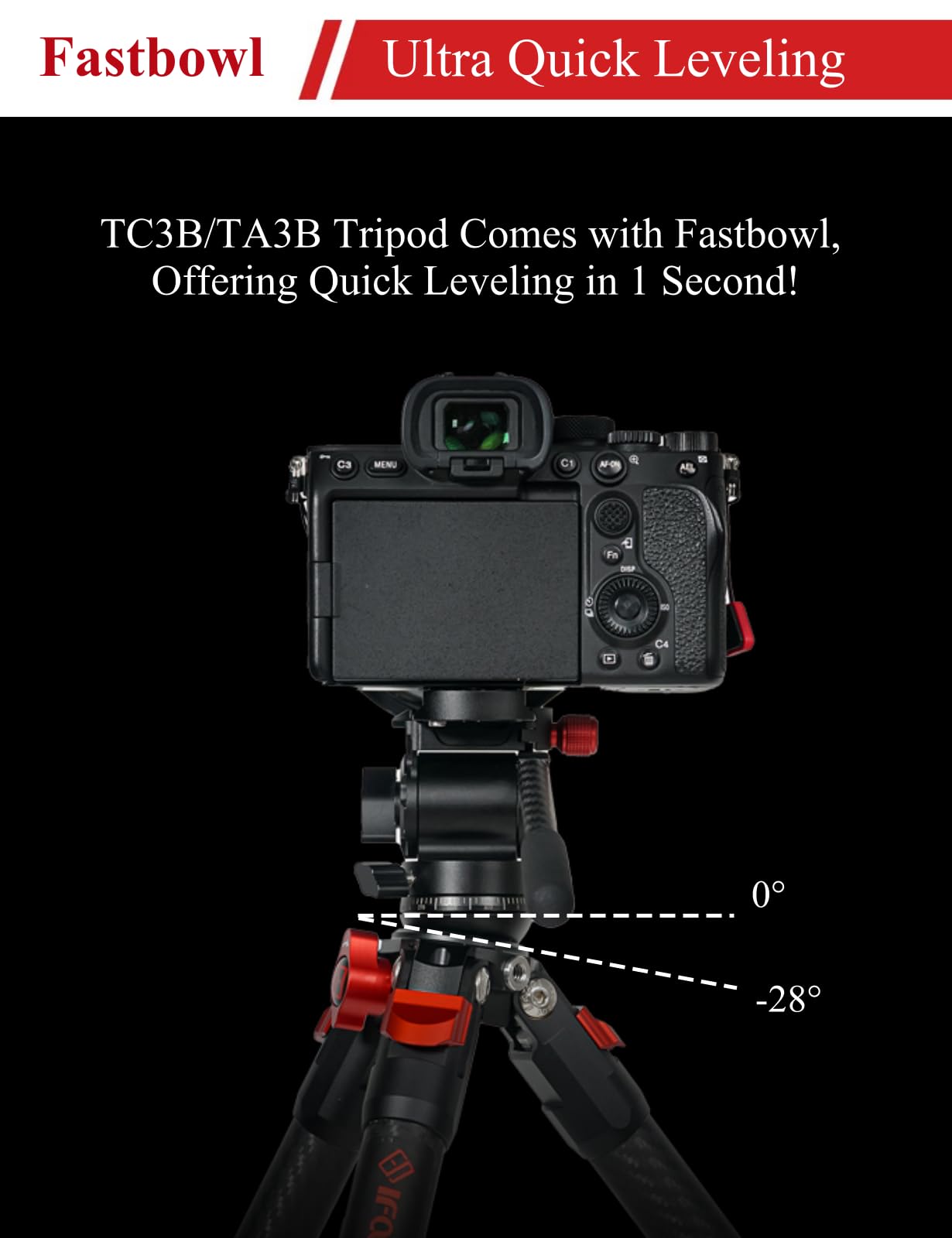 Ifootage Travel Tripod Ta3B With K3 Fluid Head, Professional Travel Video Tripod Kit For Canon Nikon Sony Olympus Panasonic Dslr Camera