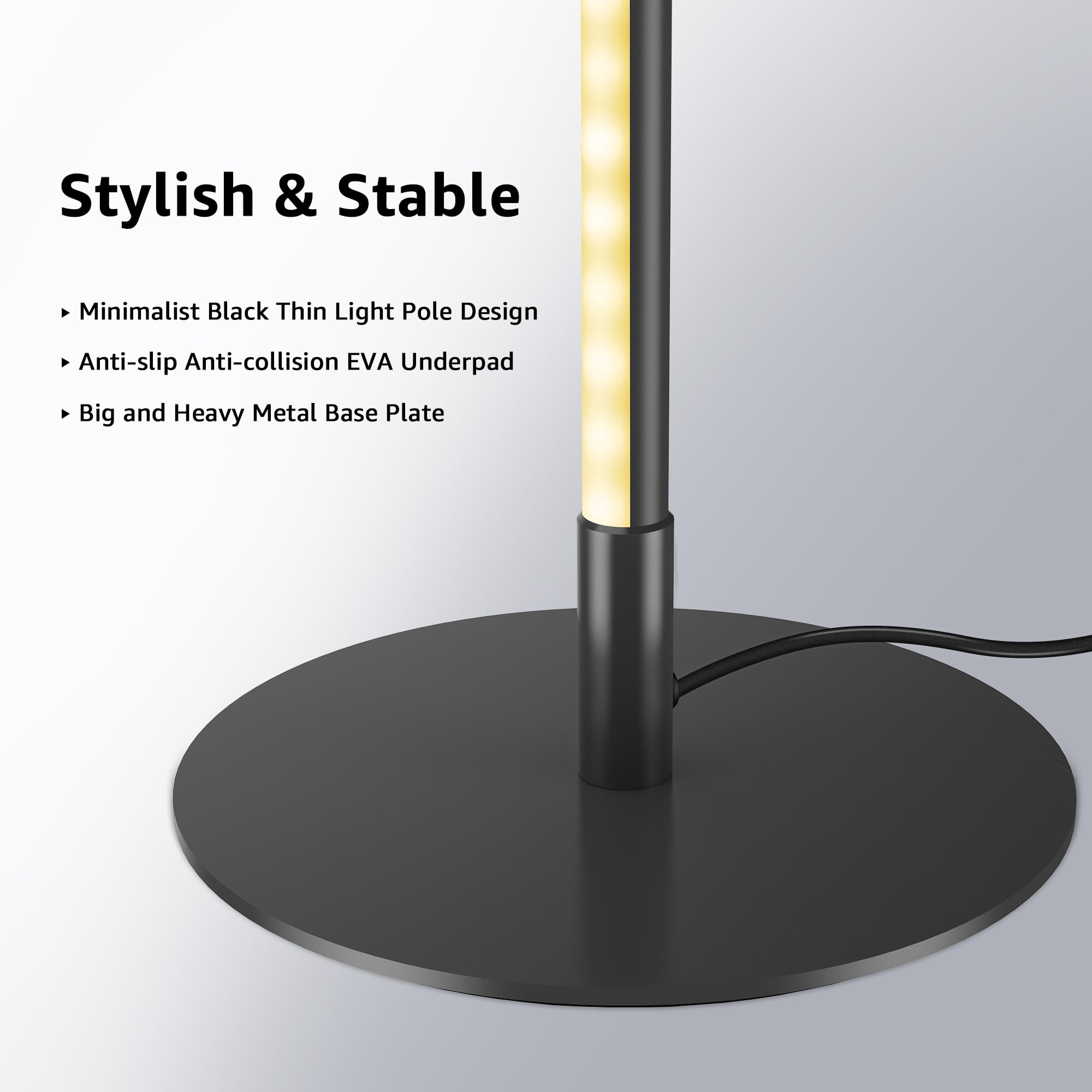 Sunvie 12W Led Table Lamp For Bedroom Set Of 2 Dimmable Modern Bedside Lamp With 3 Color Temperature Black Table Lamp For Bedroom Nightstand Lamp Minimalist Table Lamps For Living Room Corner Lighting