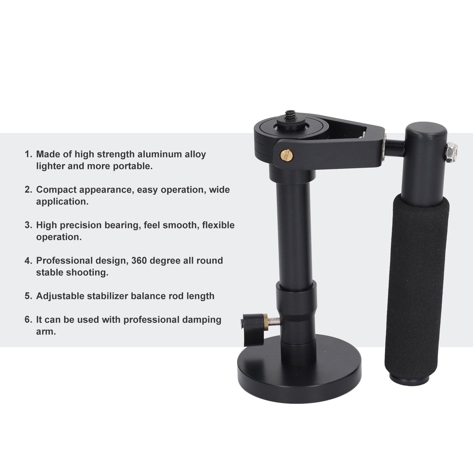 Diyeeni Camera Gimbal Stabilizer, 3 Axis Video Stabilizer For Lightweight Mirrorless Cameras, 1/4 Screw Port, Adjustable Height Handheld Stabilizer Steady, 3.5Kg/8Lb Load