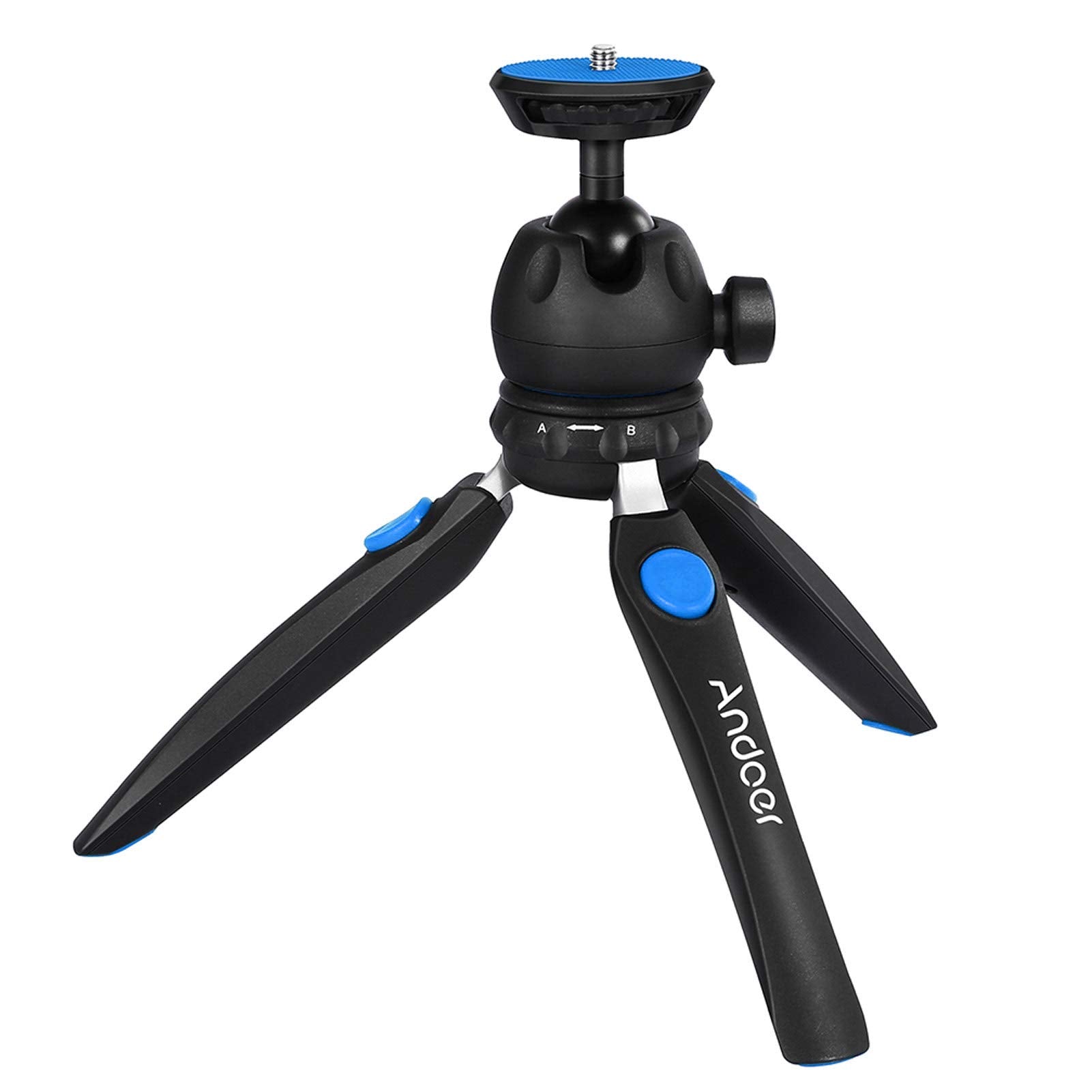 Andoer H20 Mini Tabletop Tripod Portable Foldable Phone Camera Tripod Stand With Removable Ball Head With 1/4 Inch Screw