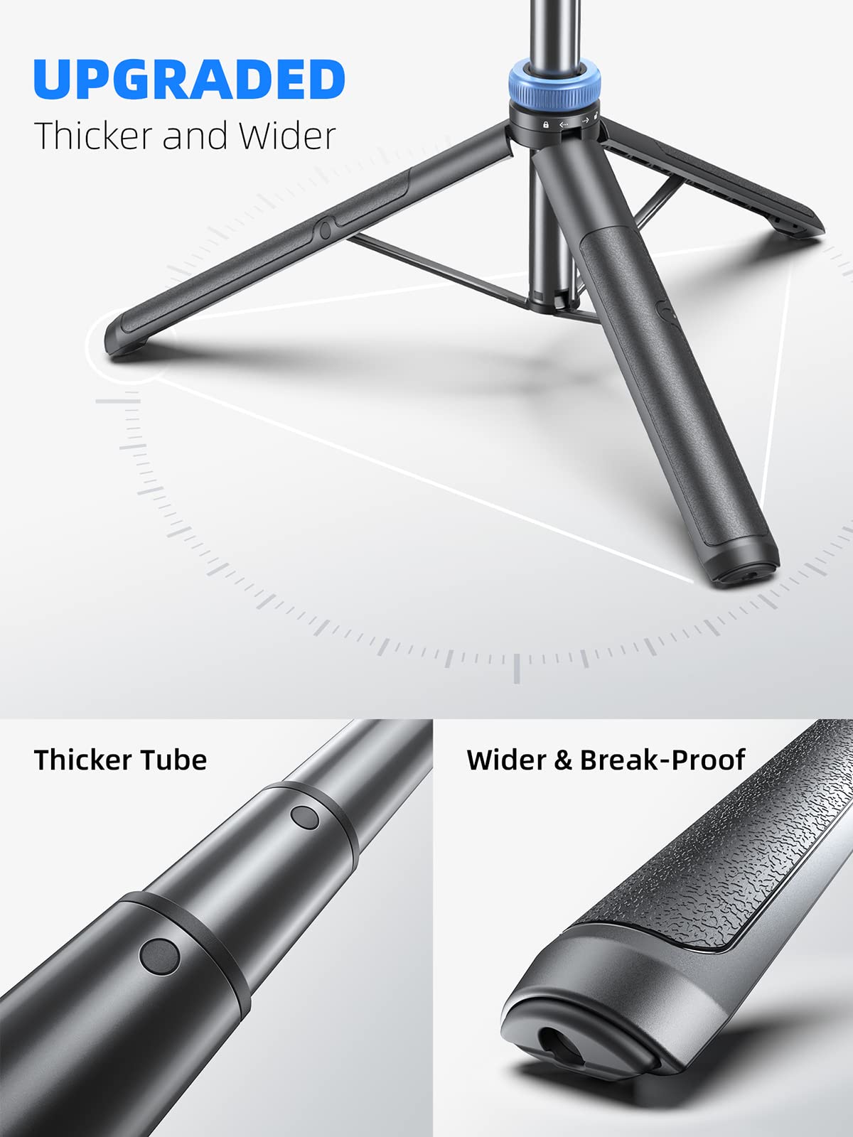 Kaiess 62" Phone Tripod & Selfie Stick, Extendable Cell Phone Tripod Stand With Wireless Remote, Solidest, Portable, Lightweight, Compatible With Iphone/Android Phone