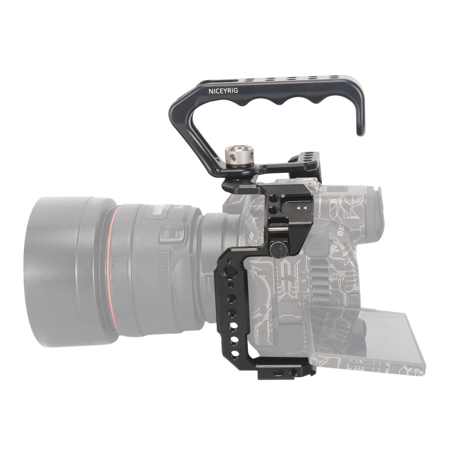 Niceyrig Cage Kit For Canon Eos R5 Ii/R5/R5C/R6 Ii/R6 Mirrorless Camera With Top & Side Handle Handgrip, Video Rig Stabilizer With Quick Release Plate For Arca-Style Cold Shoes
