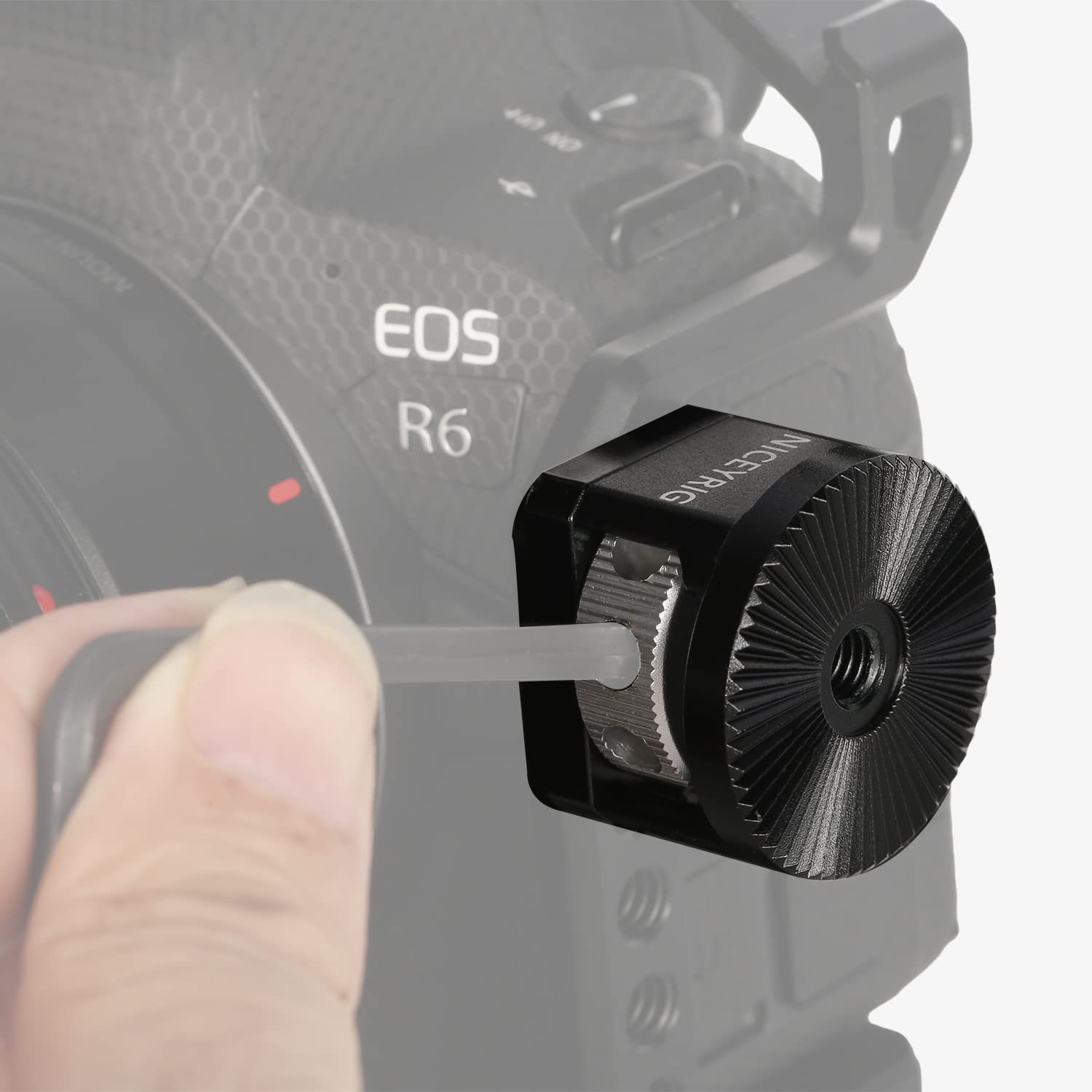Niceyrig M6 Thread Rosette Adapter For Arri Locating Hole, Compatible With Rosette Mount Wooden Side Handle And 15Mm Rod Rail Extension Clamp - 514