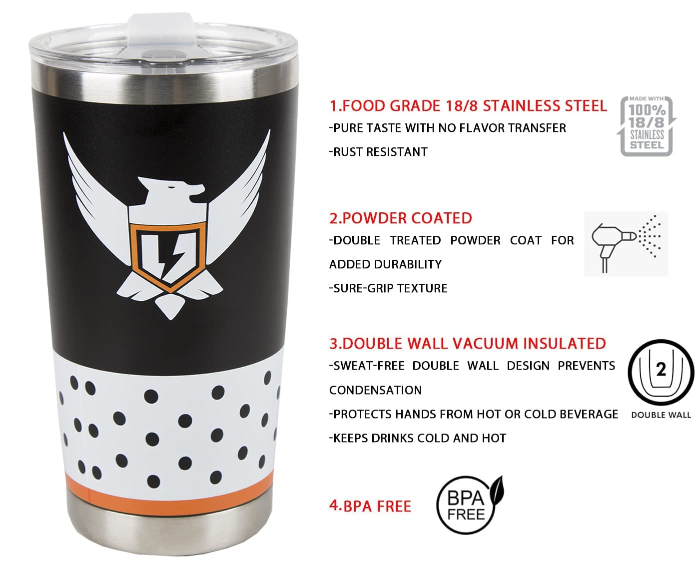 Maxer Shield Battery Phoenix Kit Water Bottle Stainless Steel Water Bottle 20Oz 28Oz Keeps Liquids