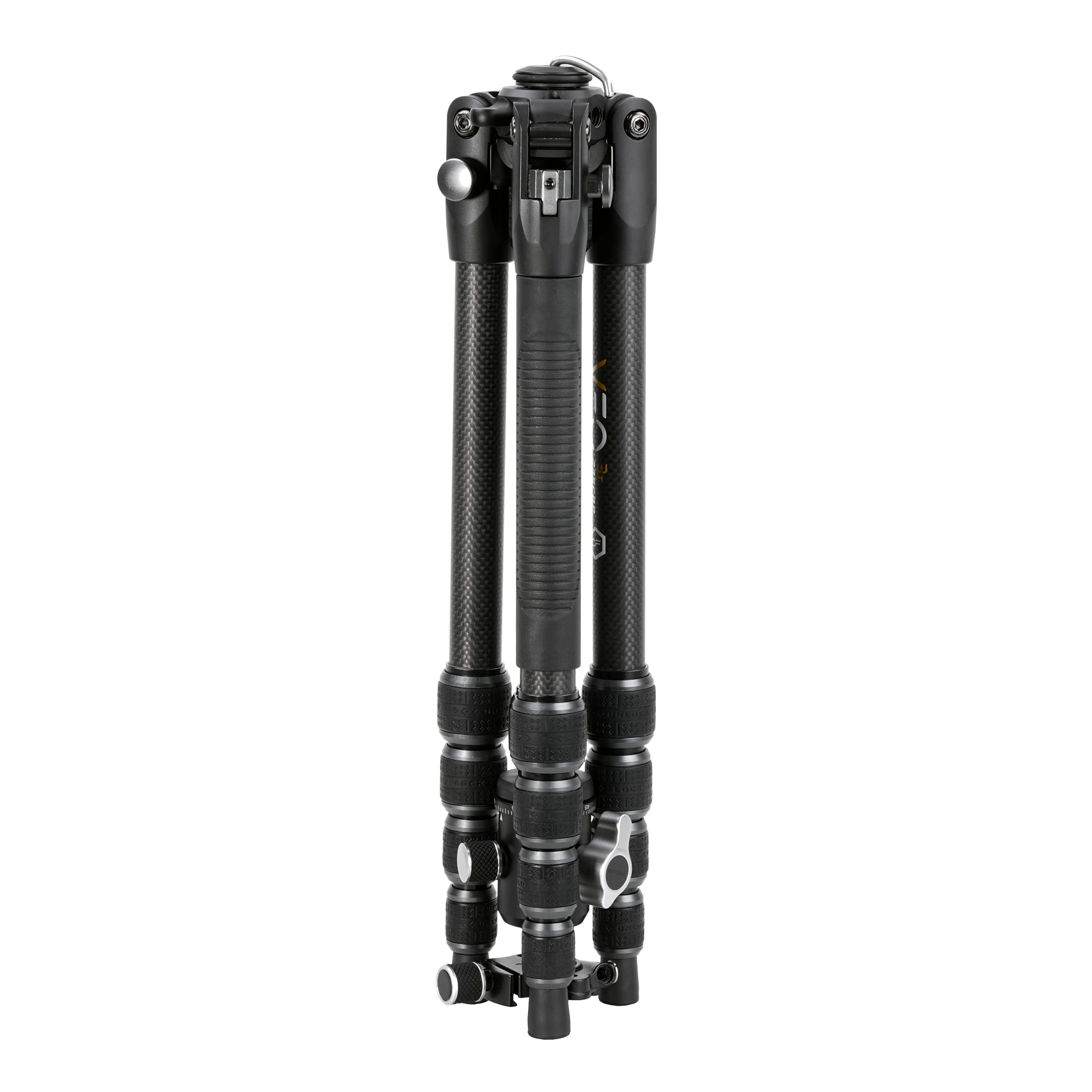 Vanguard Veo3T235Cbp Carbon Fiber Travel Tripod With Ball Head, Removeable Pan Handle, And Quick Shoe With Built-In Smartphone Holder
