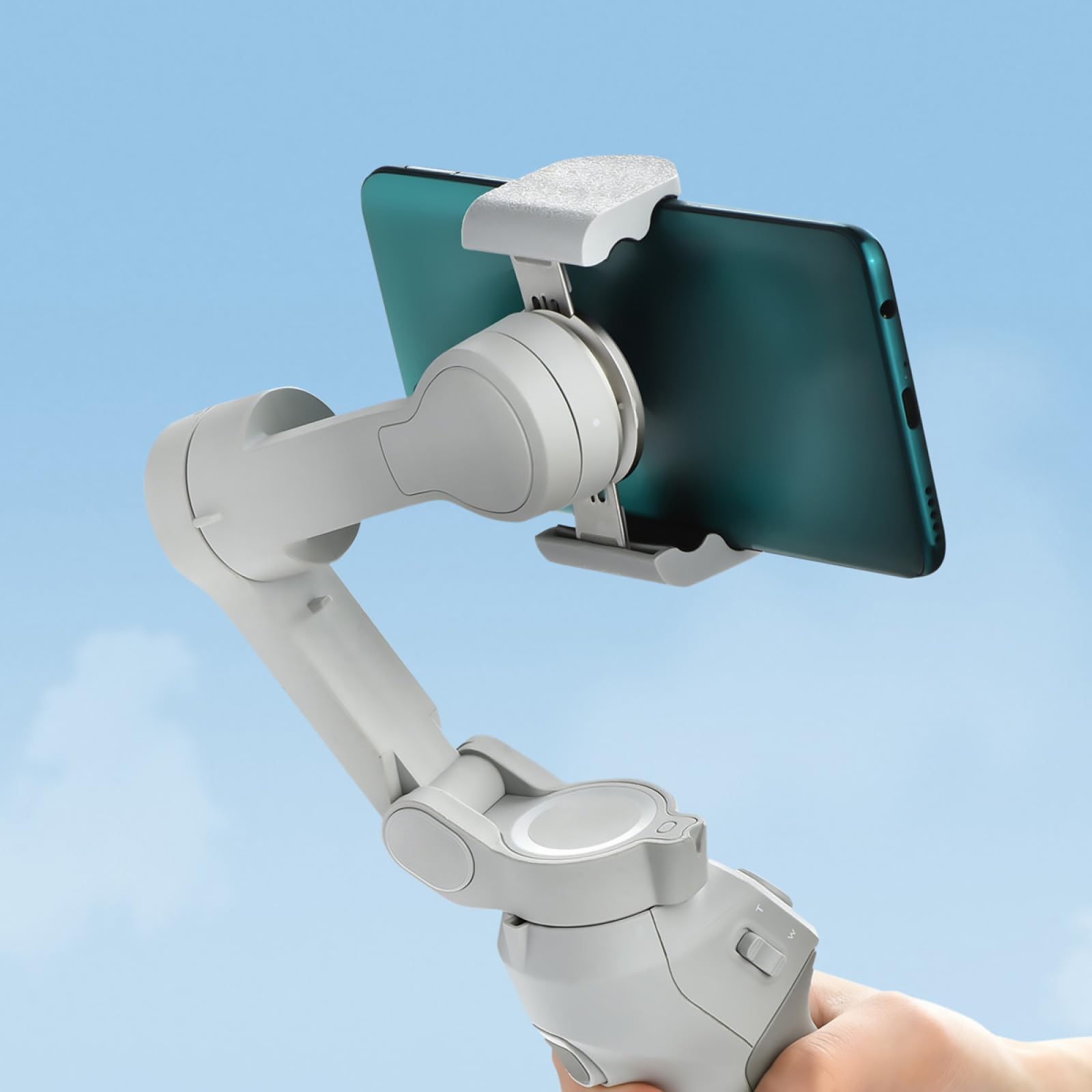 Moudoauer Gray Smartphone Camera Extension Buckle Handheld Stabilizer Magnetic Phone Clamp Clip For Dji Om 5 Spare Part Accessory