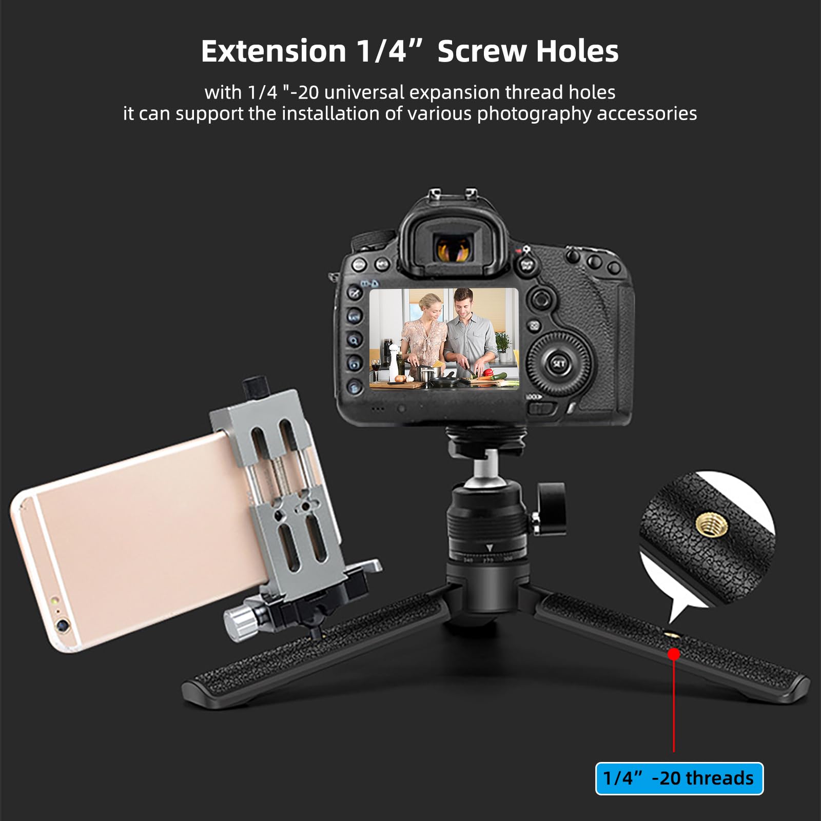 Cofunkool Mini Tripod Handle Grip For Gimbal Stabilizer, Weebill, Crane, Dji Ronin, Camera, Webcam, Projector, Phone Holder, Osmo Mobile