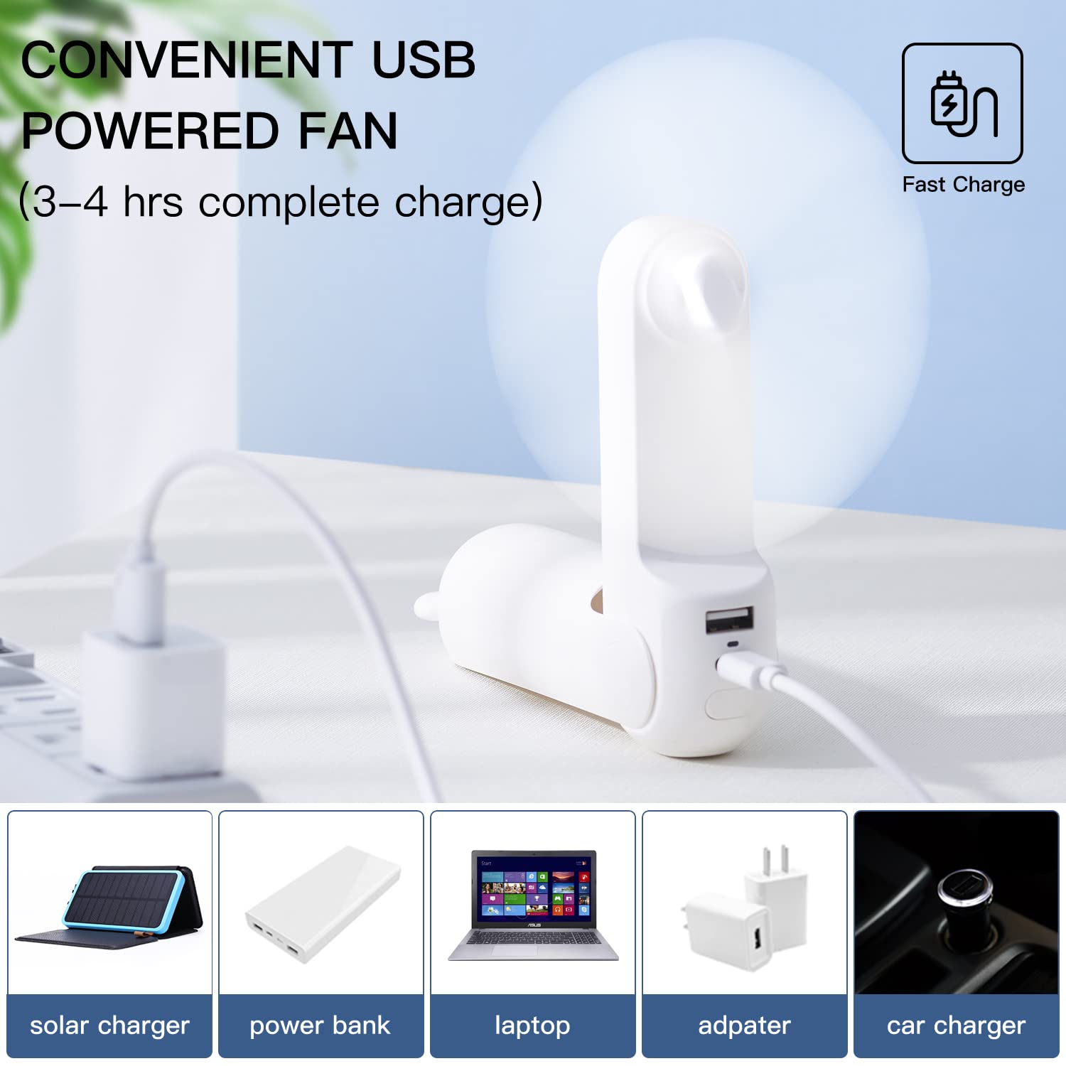 Jisulife Handheld Fan With 4500 Mah Powerbank Max 37 Hours Runtime, Pocket Portable Battery Operated