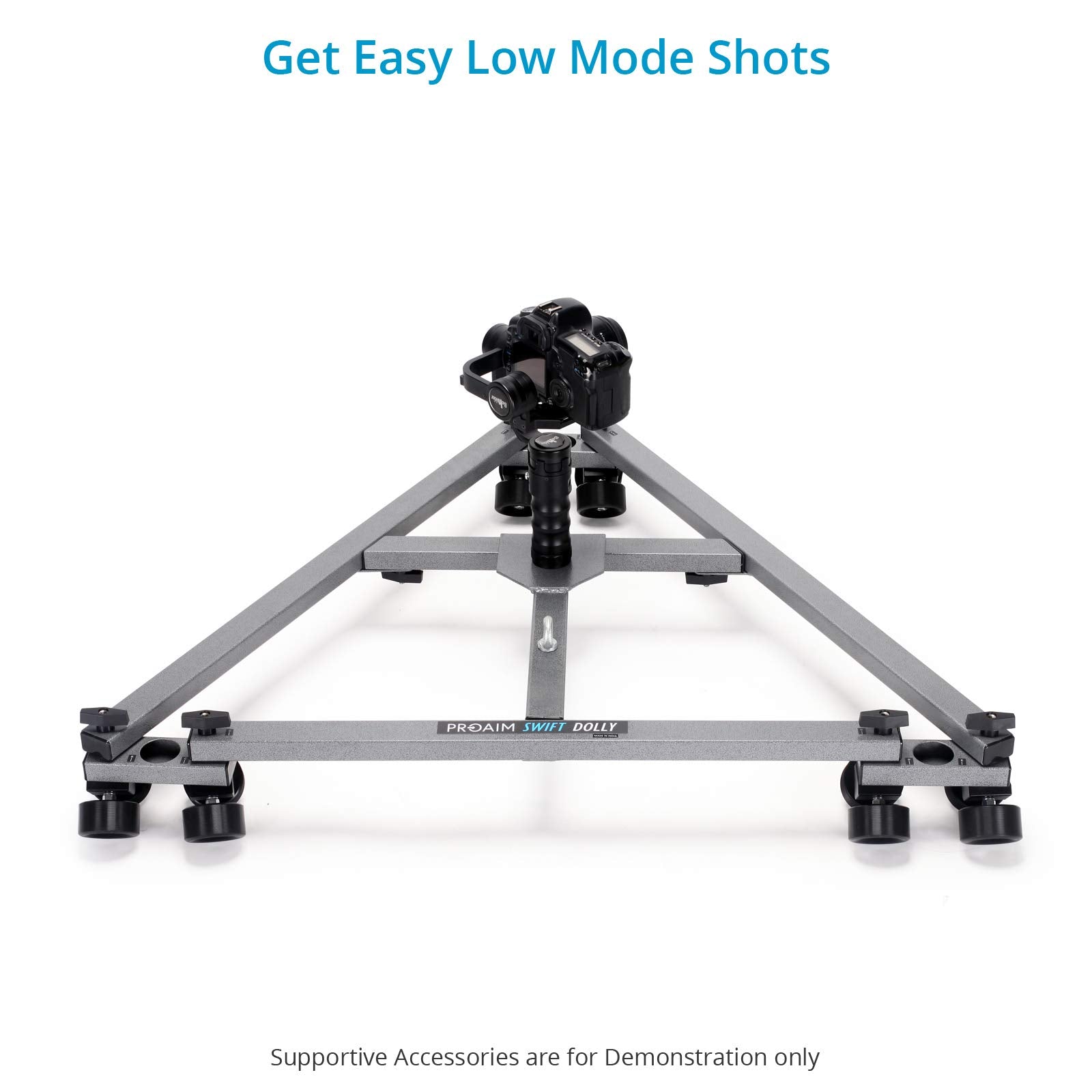 Proaim Swift Video Camera Track Dolly System For Filmmakers. 28'' Central Distance. Payload Up To 159Kg / 350Lb (Swft-Dl)