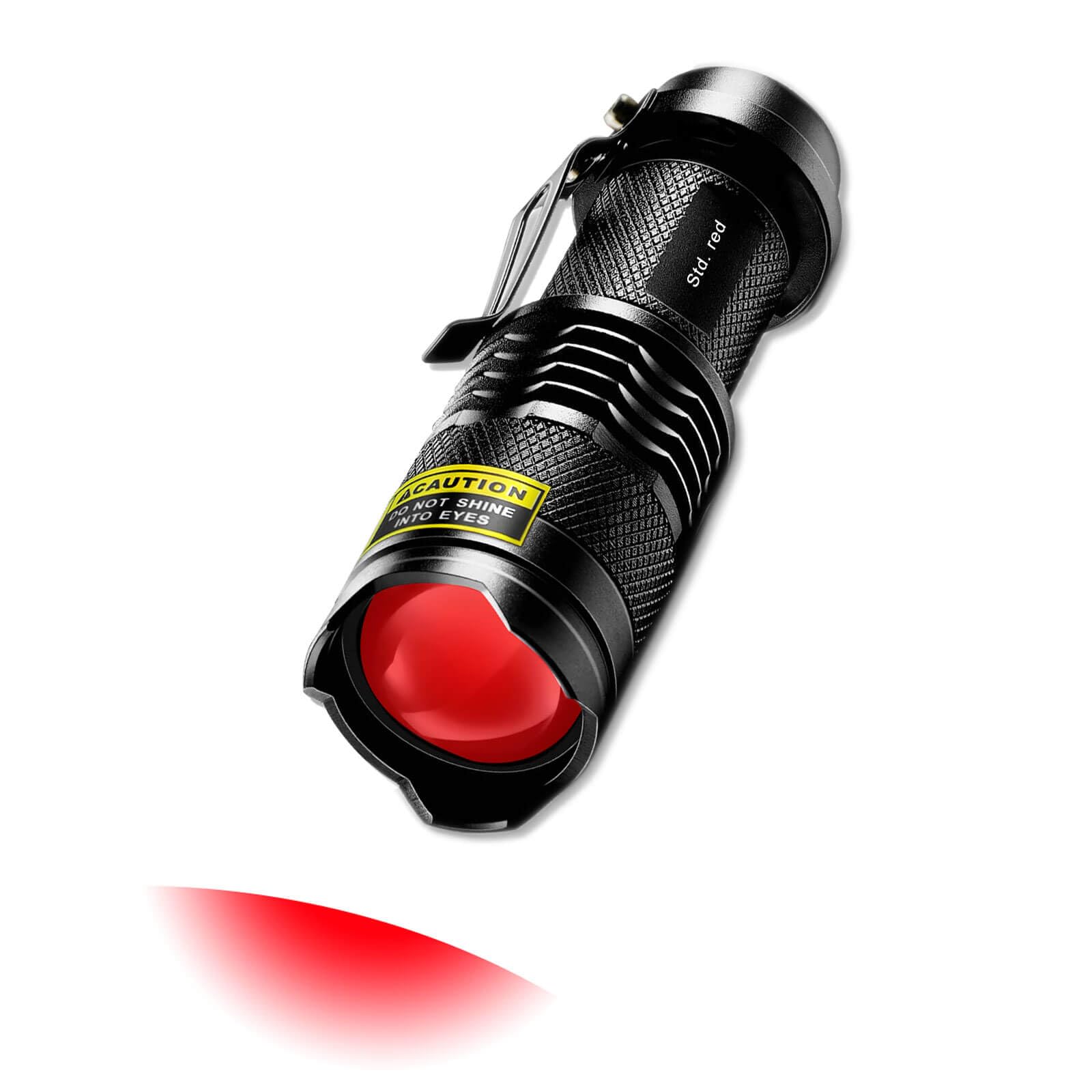 Metii R2 Low-Lumen Mini Red Flashlight - Zoomable Red Light, Ideal For Short-Range Illumination, Preserving Night Vision, Compact And Portable, Standard Version - Batteries Not Included