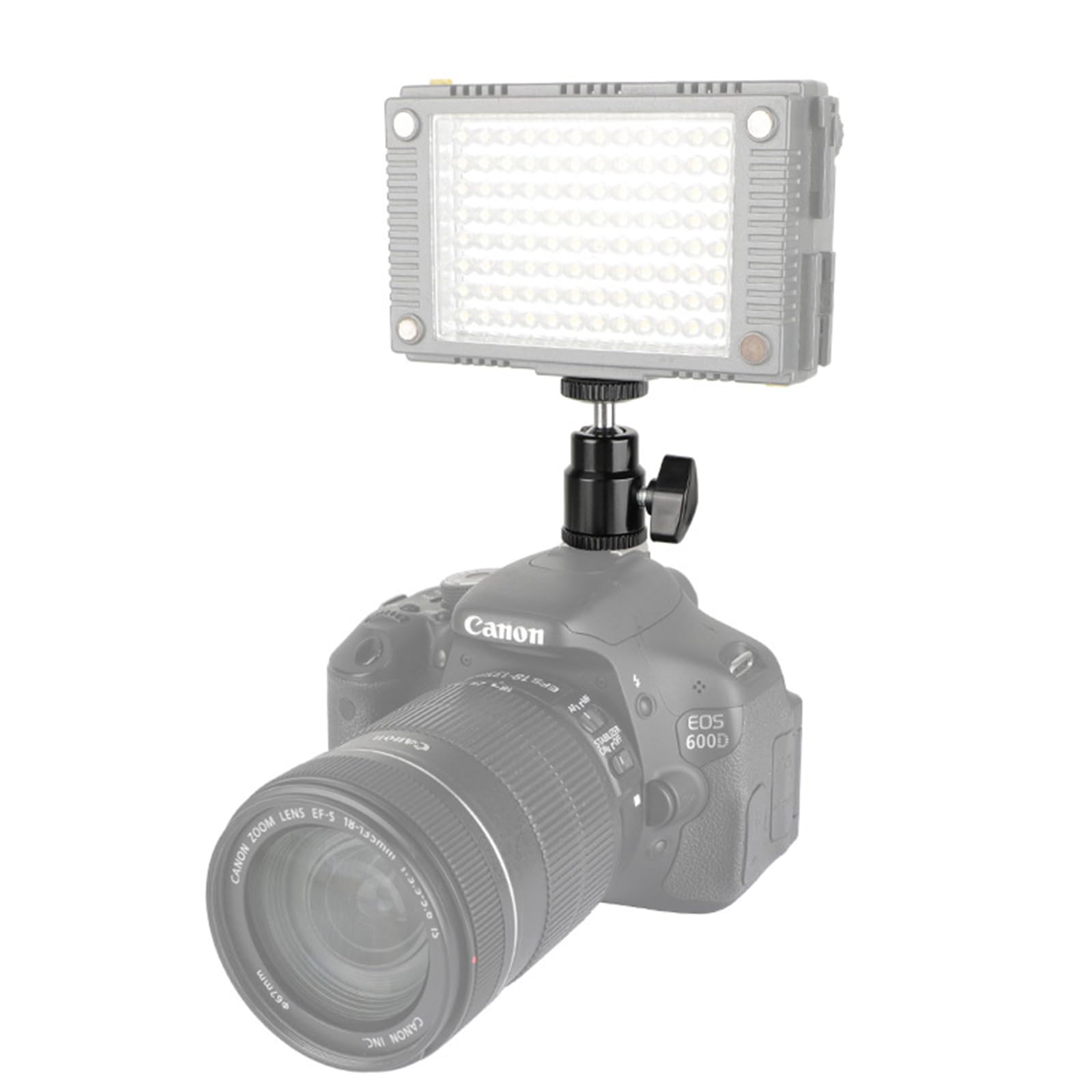 Lanxire Camera Hot Shoe Mount With 1/4" Screw And Ball Head Adapter - Compatible With Camera, Camcorder, Smartphone, Action Camera, Led Lights, Microphone - 2 Pack