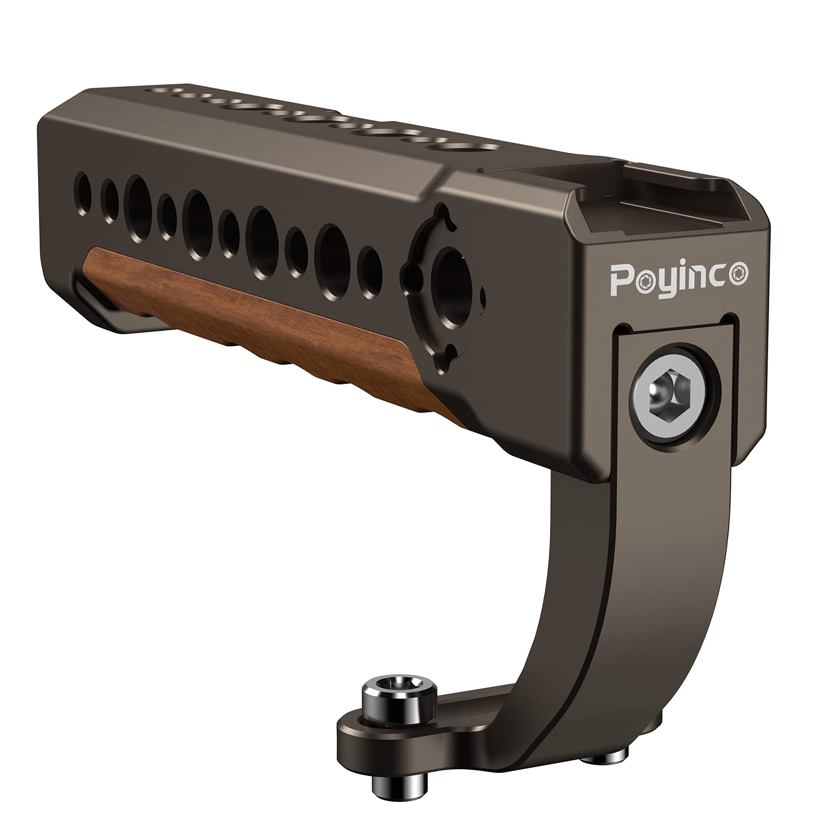 Poyinco Camera Top Handle Grip And Cage Stabilizer Rig With Cold Shoe Mount For Dslr Camera