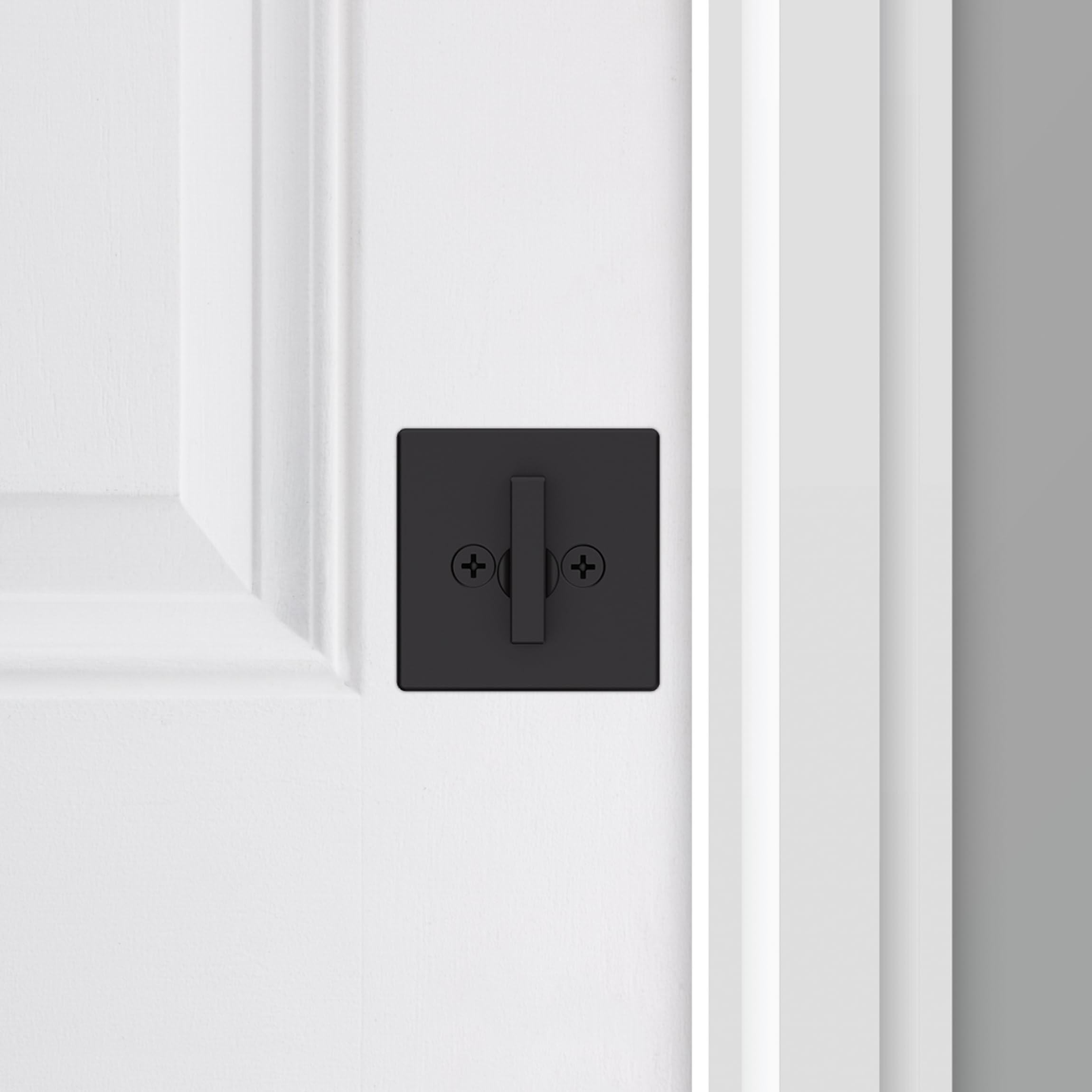 Kwikset 817 Deadbolt Lock, Matte Black Square Exterior Keyed Front Entry Door, Pick Resistant Smartkey Rekey Security, Single Cylinder Dead Bolt, With Microban Protection