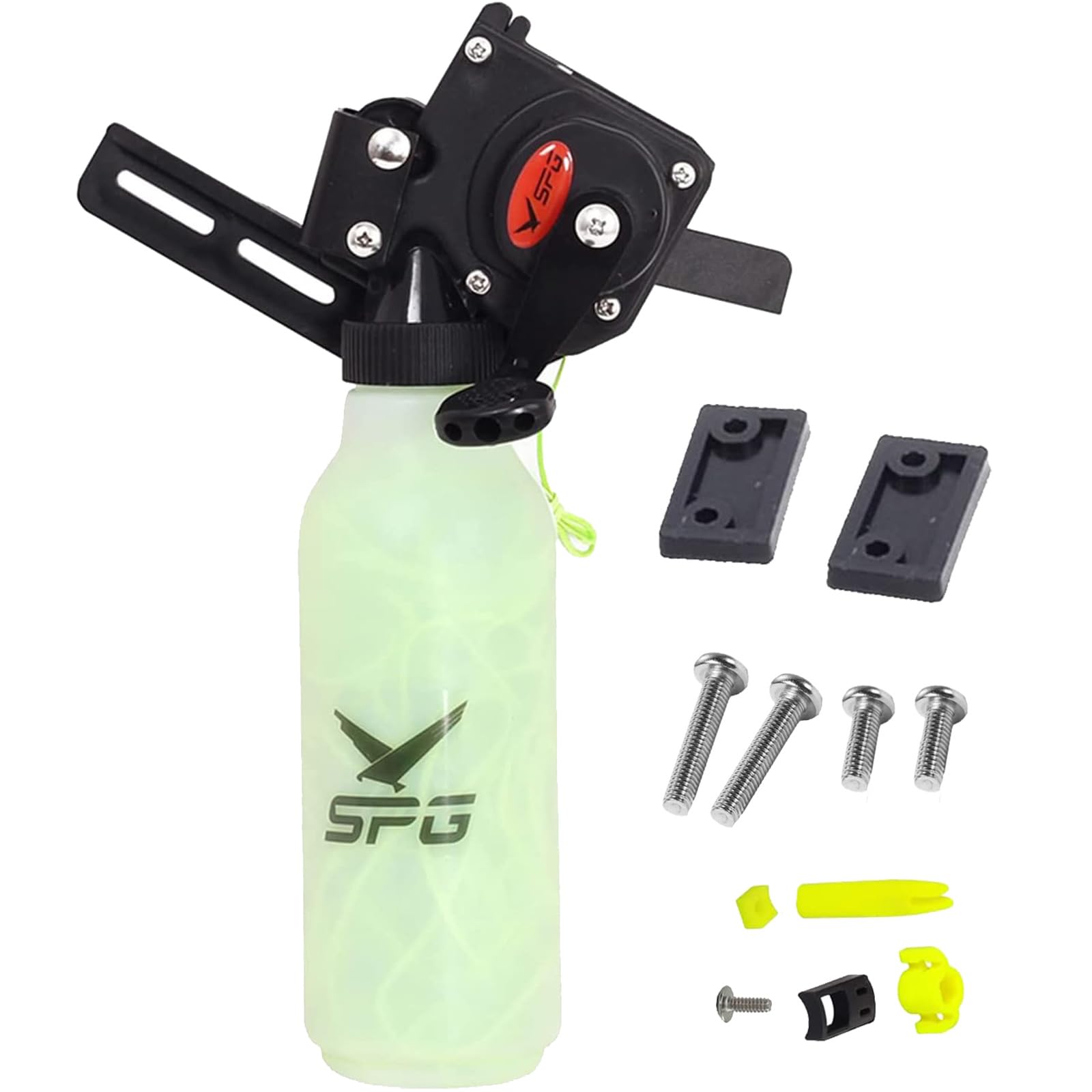 Sopoger Bowfishing Reel For Recurve And Compound Bow, Bottle Style Bow Fishing Reel Kits With 40 Meters Smooth Dacron Line For Small And Big Fish