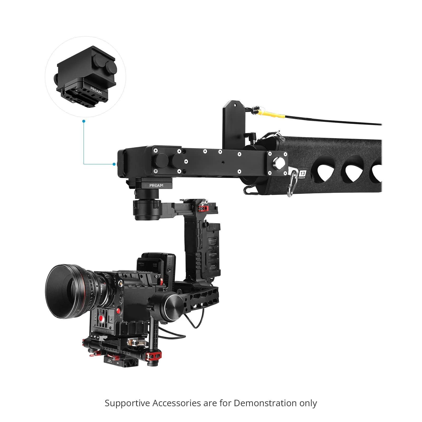 Proaim Quick Release 6Tr Gimbal Mount For M/Mx/ & M5/M10/M15/Pro Camera Gimbal 40Ft Fraser Camera Jib/Crane (Qr-R6Tr)