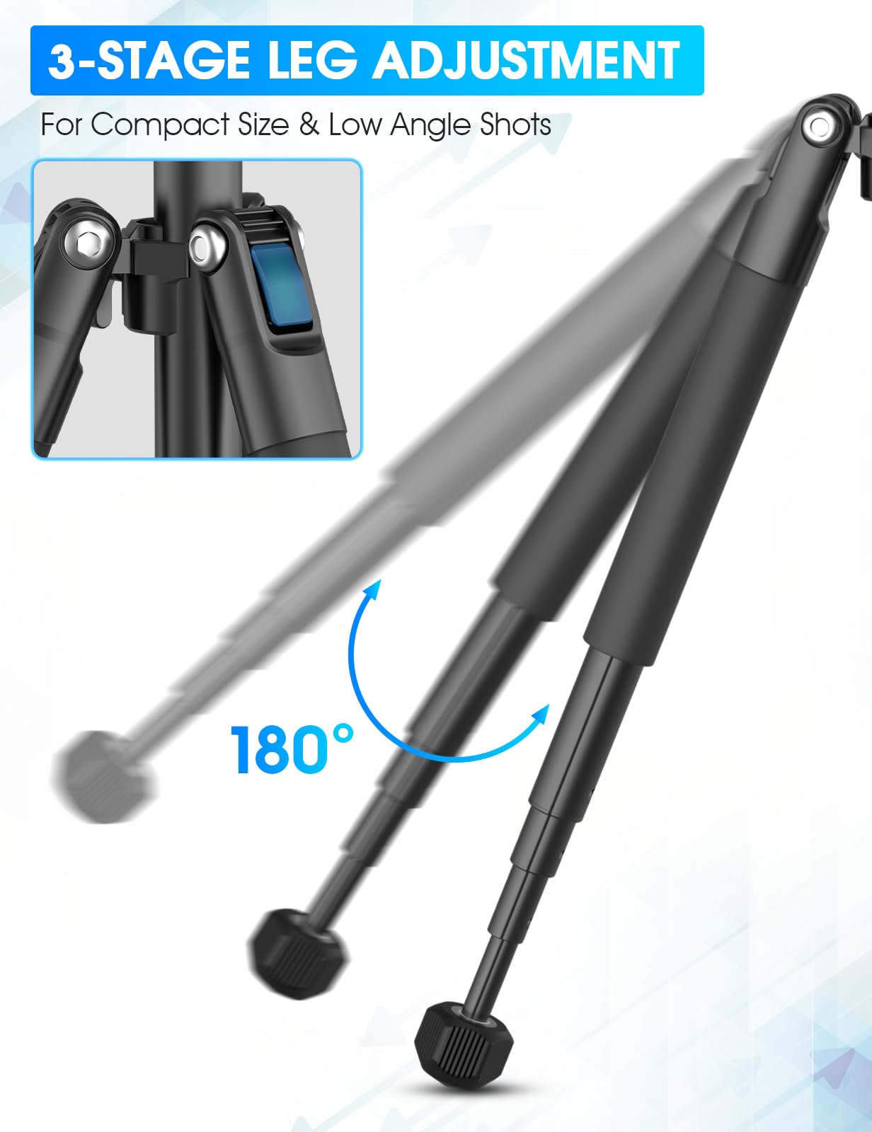 Ulanzi Mt-63 Mini Phone Tripod, 57" Portable Foldable Aluminum Alloy Extendable Camera Tripod With 2 In 1 Phone Clip, 360° Ball Head Travel Lightweight Tripod For Iphone Dslr Camera Max Load 5Kg/11Lbs