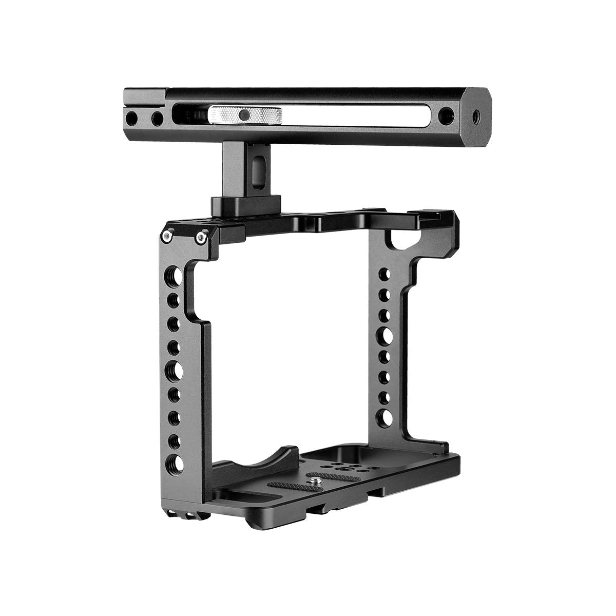 Kamthing Aluminum Video Camera Cage Stabilizer For Panasonic Lumix S1H S1R S1 Camera With Top Handle Grip Multiple 1/4" 3/8" Screw Mount (Cage With Top Handle)