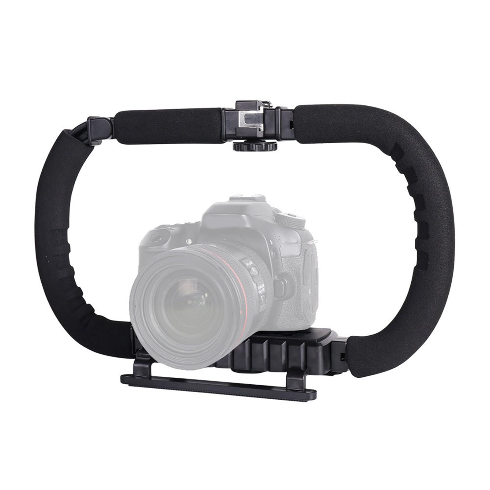 Haoyull Portable Camera Stabilizer Expansion Cage Mount -Shaped Camera Stabilizer Capture Steady Shots For Action Cameras, Length 36Cm, As The Picture Shows
