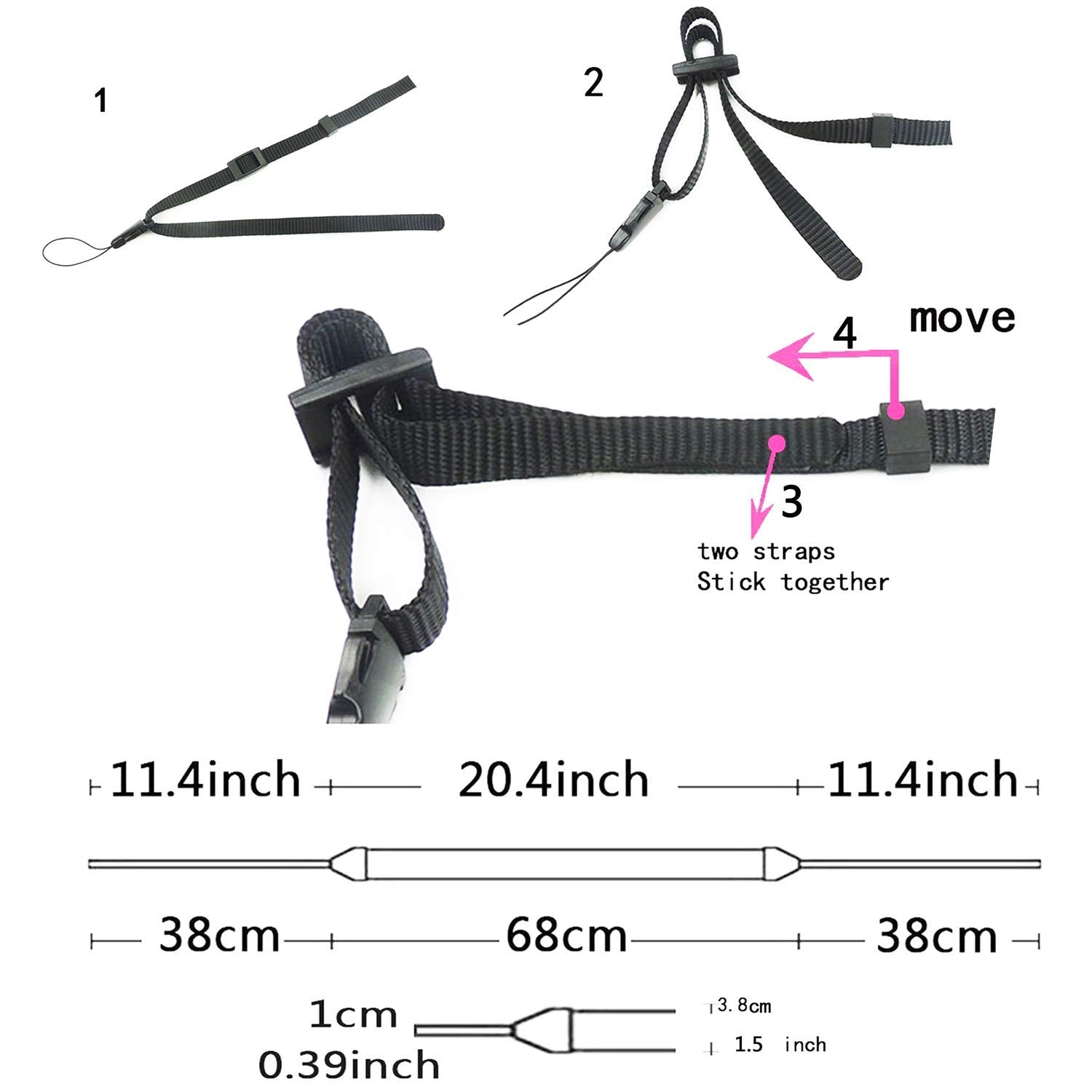 Chmete Camera Neck Strap Binoculars Strap Black