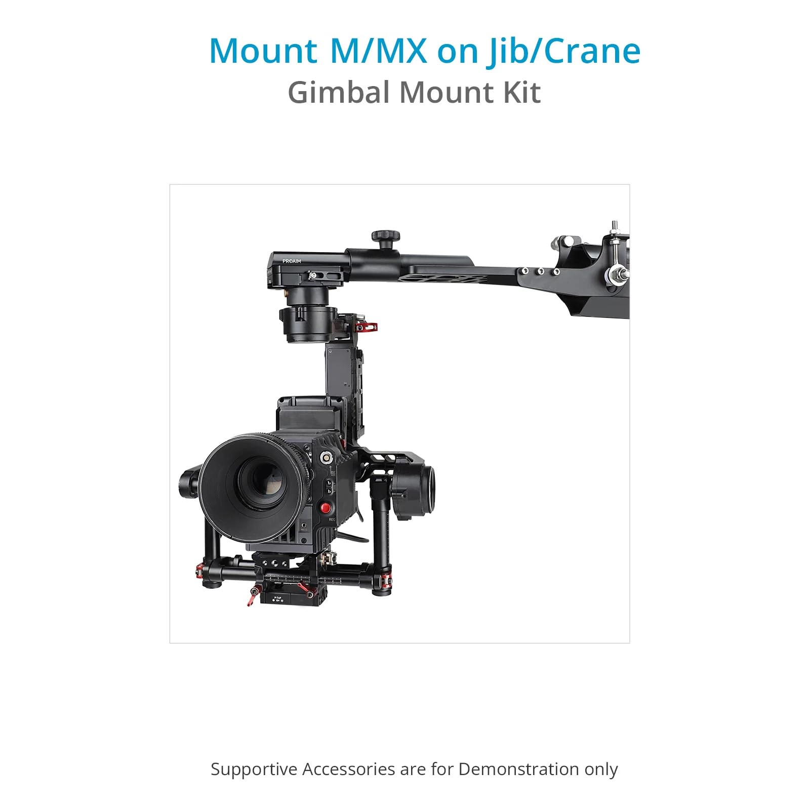 Proaim Jib/Crane Gimbal Mount Kit For M/Mx Camera Gimbals. 37Mm Diameter Jib Mount. Quick Release Adapter. Remote Controller Clamp. Compatible With Jib/Cranes, Tripods. (Rn-244-00)